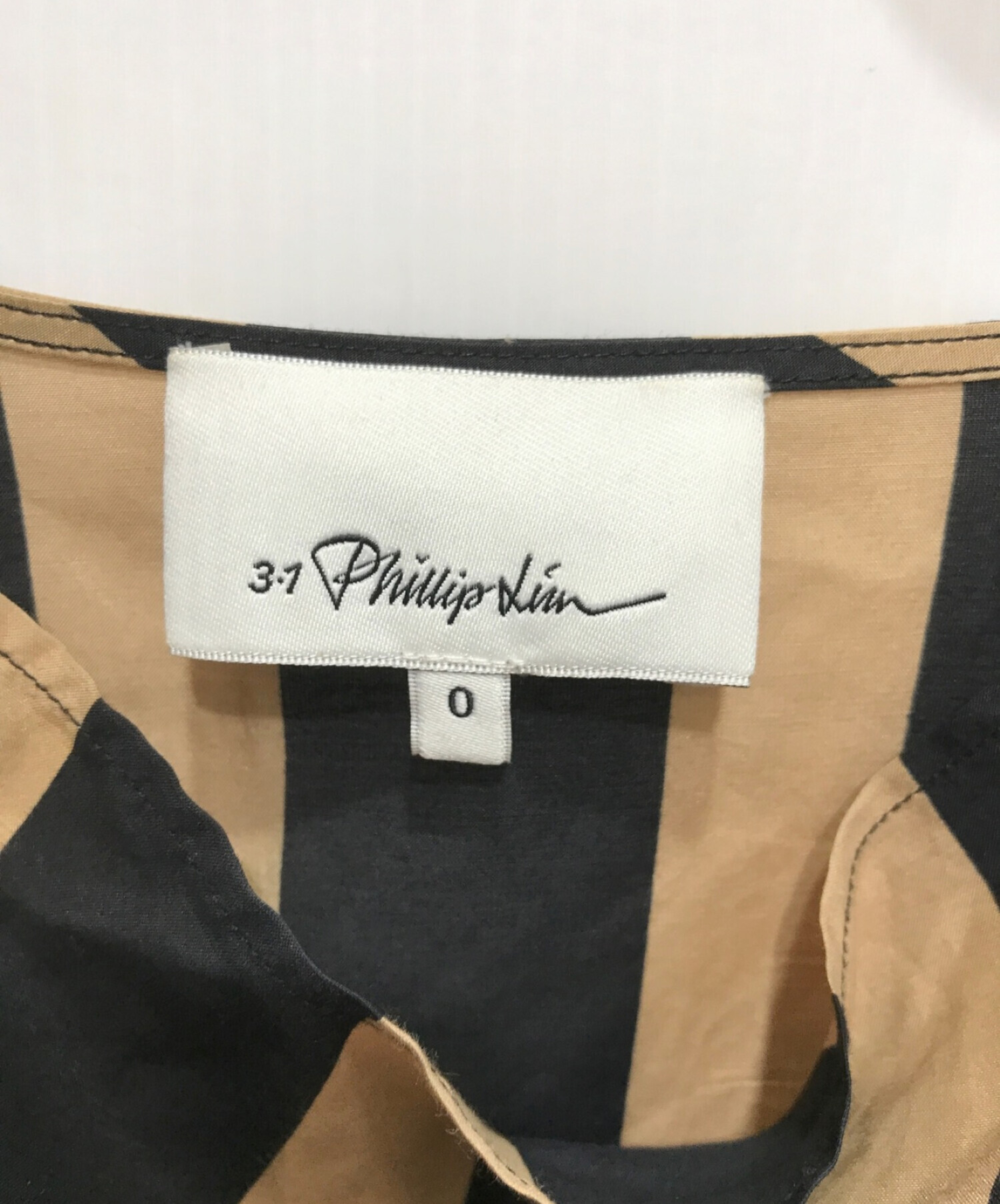 3.1 phillip lim (スリーワンフィリップリム) ストライプドレープブラウス