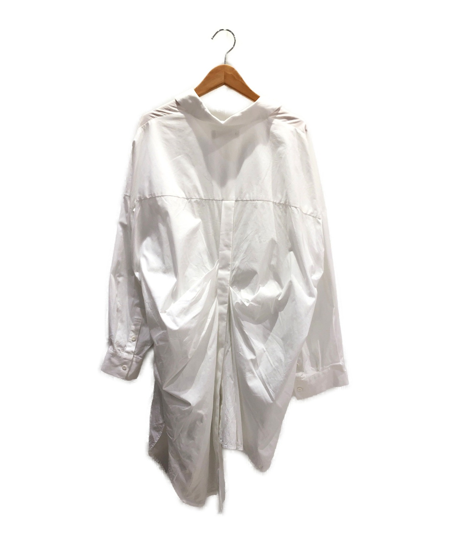 ENFOLD (エンフォルド) アシンメトリーシャツ ホワイト サイズ:38