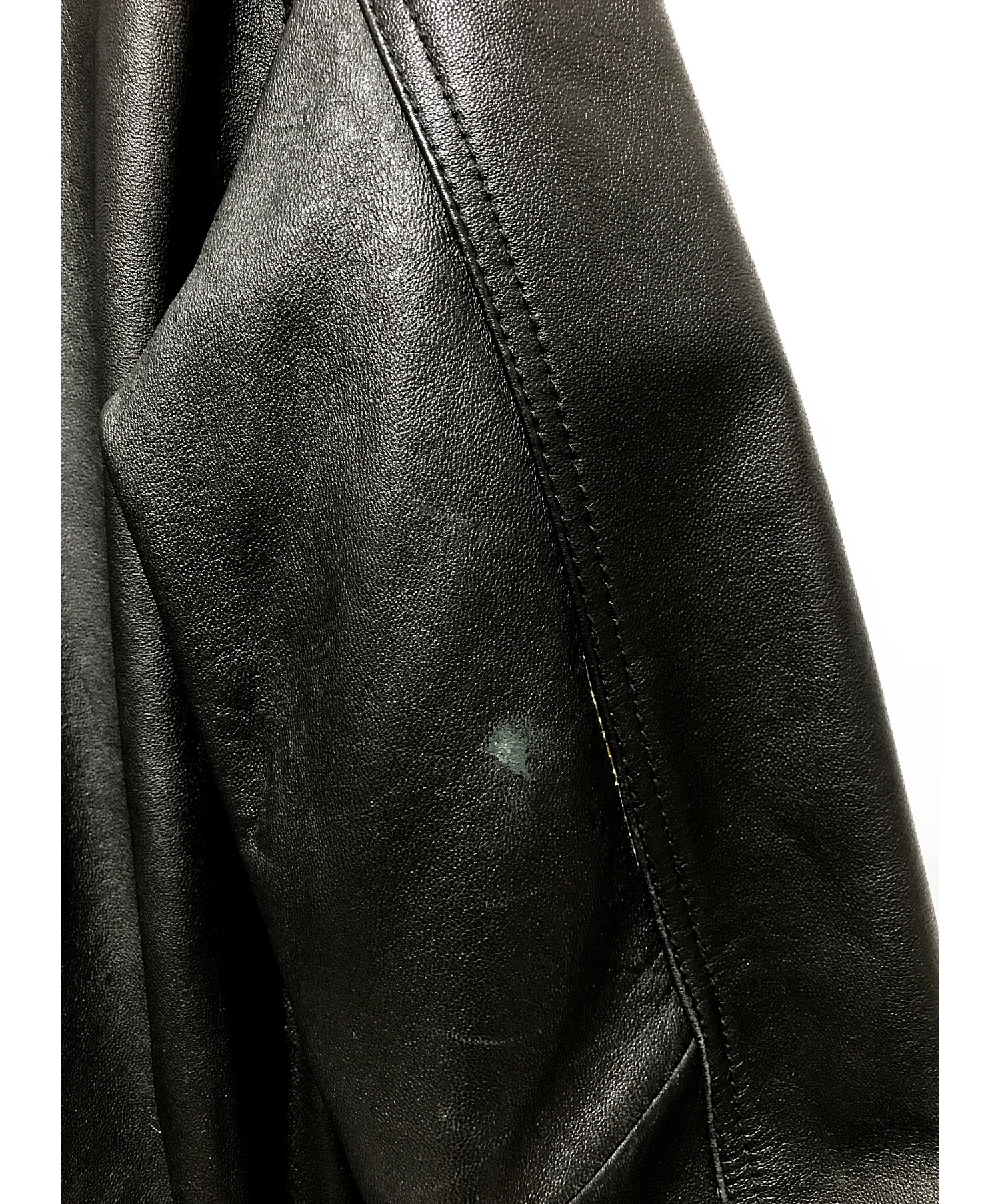 Calvin Klein (カルバンクライン) レザースイングトップ ブラック サイズ:M