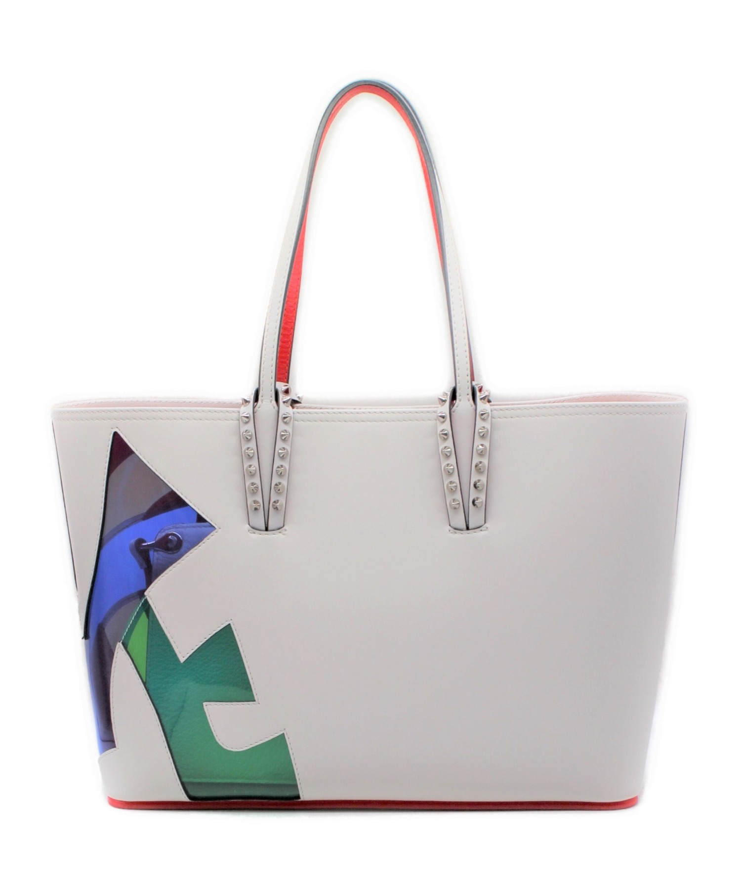 Christian Louboutin (クリスチャン・ルブタン) Cabata small love tote ホワイト サイズ:-  カバタスモールラブ 3185026