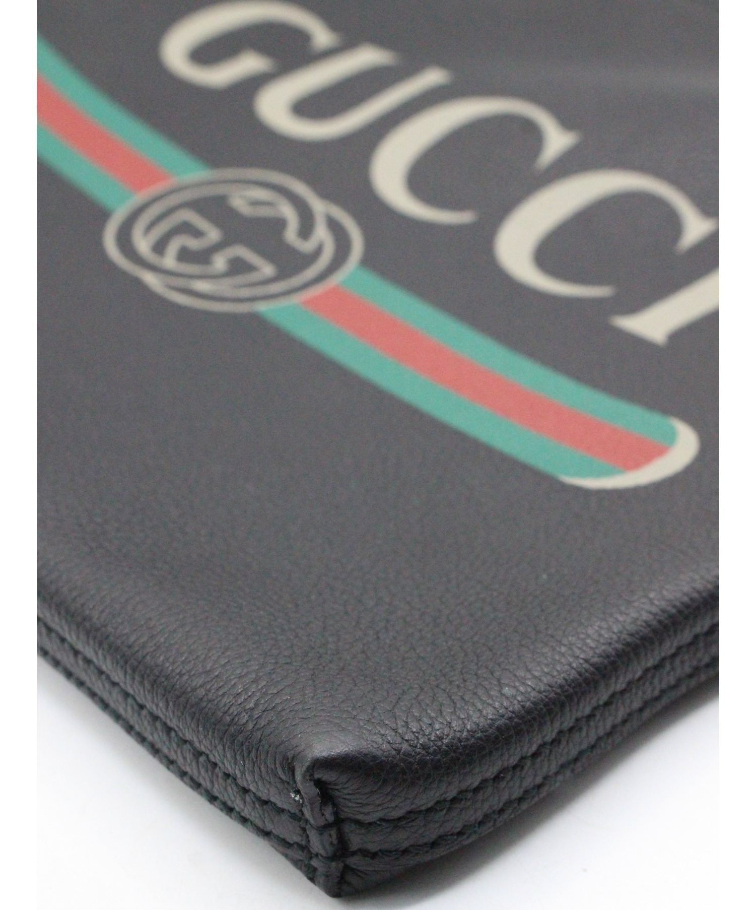 中古・古着通販】GUCCI (グッチ) クラッチバッグ ブラック サイズ