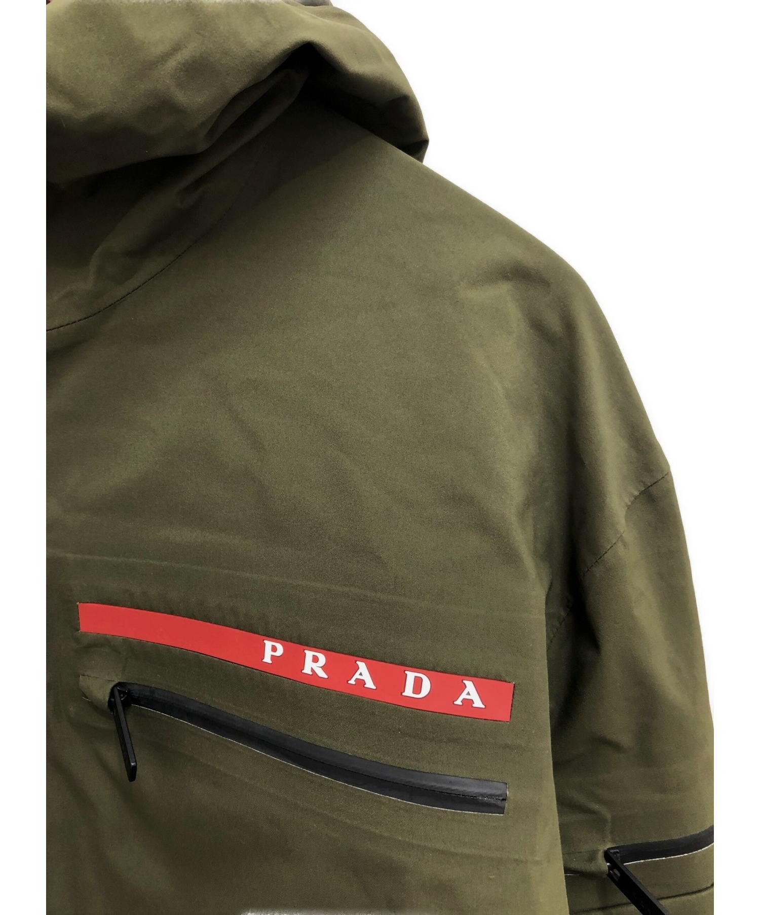 PRADA (プラダ) ×GORE-TEX レインジャケット オリーブ サイズ:M