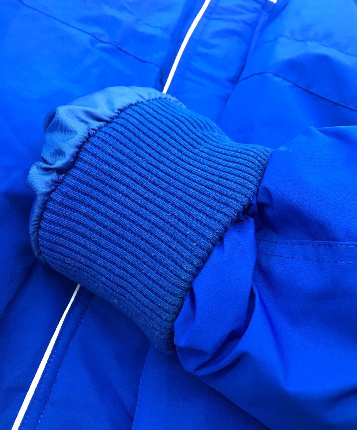 M.P Studios (エムピーストゥディオ) ビッグシルエット 裾ドローコード ダウンジャケット ブルー サイズ:Ｌ