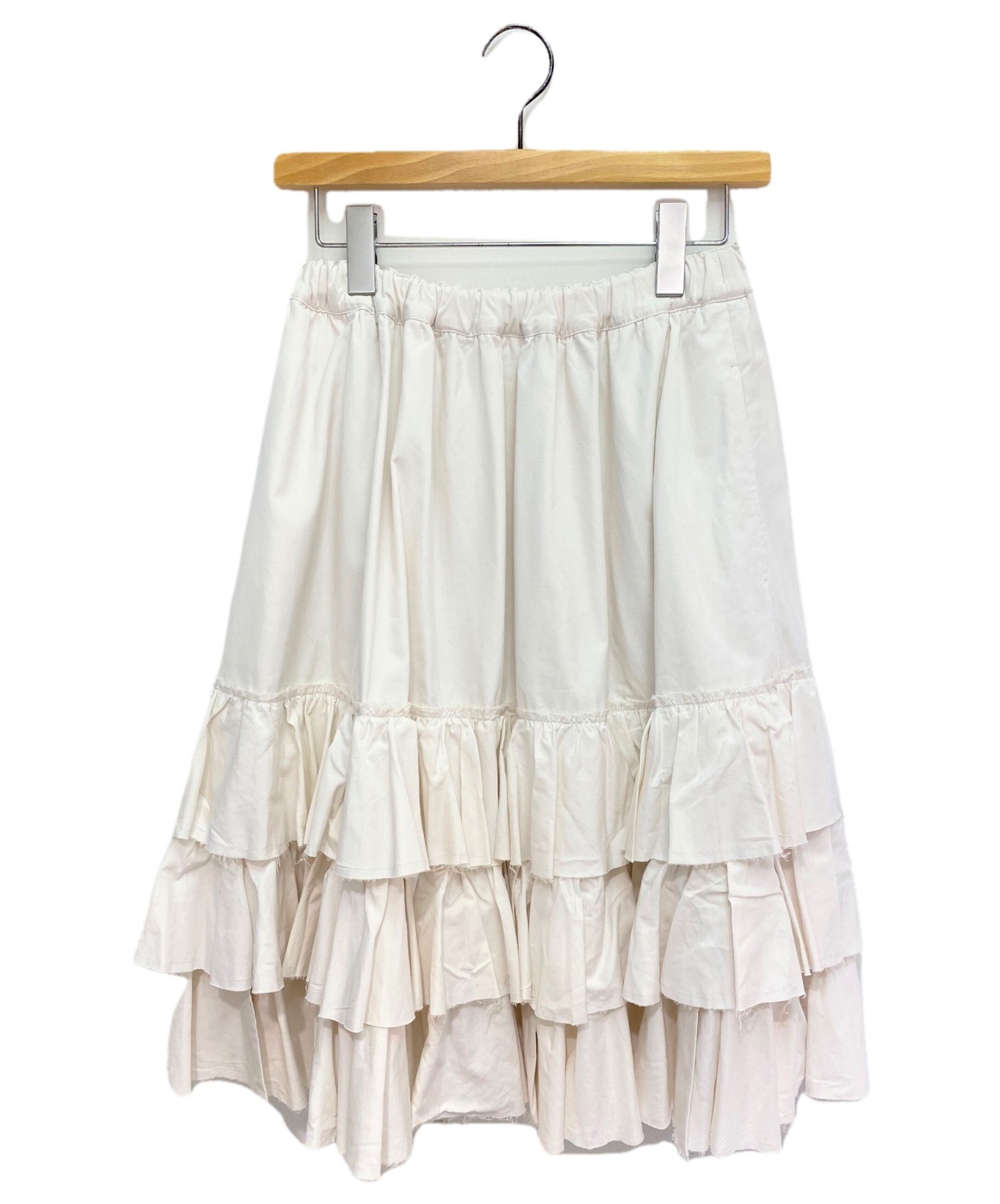 COMME des GARCONS (コムデギャルソン) ボリュームティアードスカート オフホワイト サイズ:XS