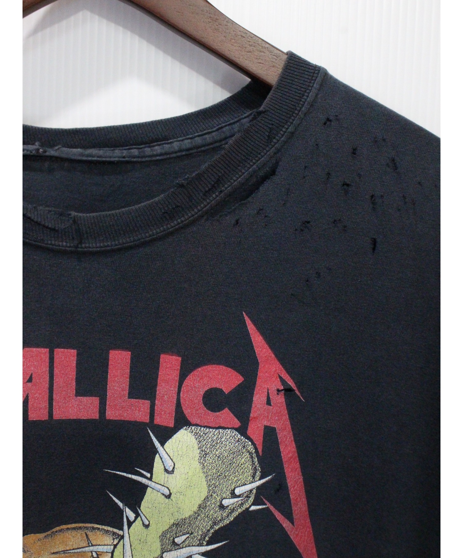 METALLICA × PUSHEAD (メタリカ×パスヘッド) バンドTシャツ ブラック サイズ:-