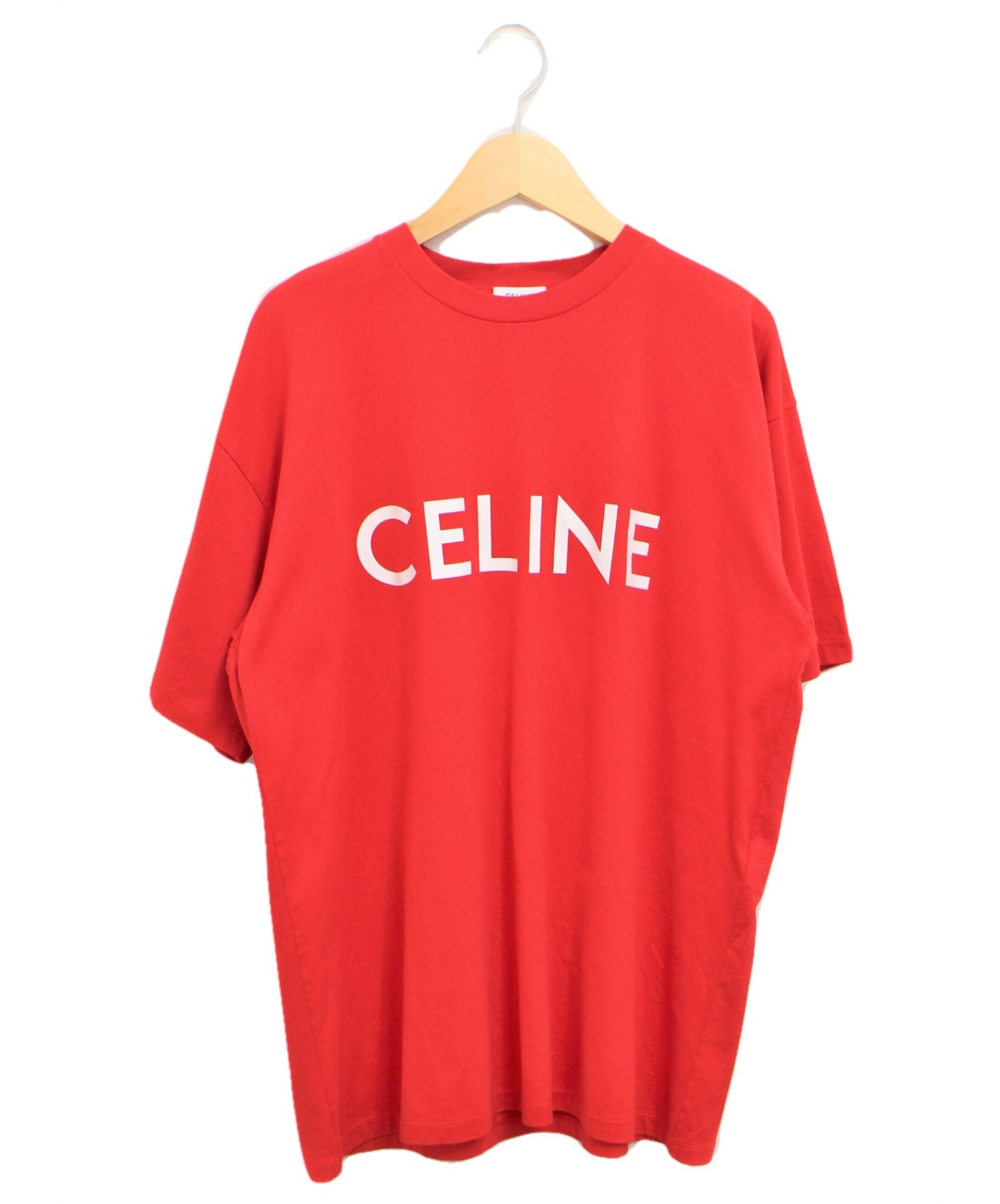 CELINE (セリーヌ) 21SS ルーズTシャツ レッド サイズ:S