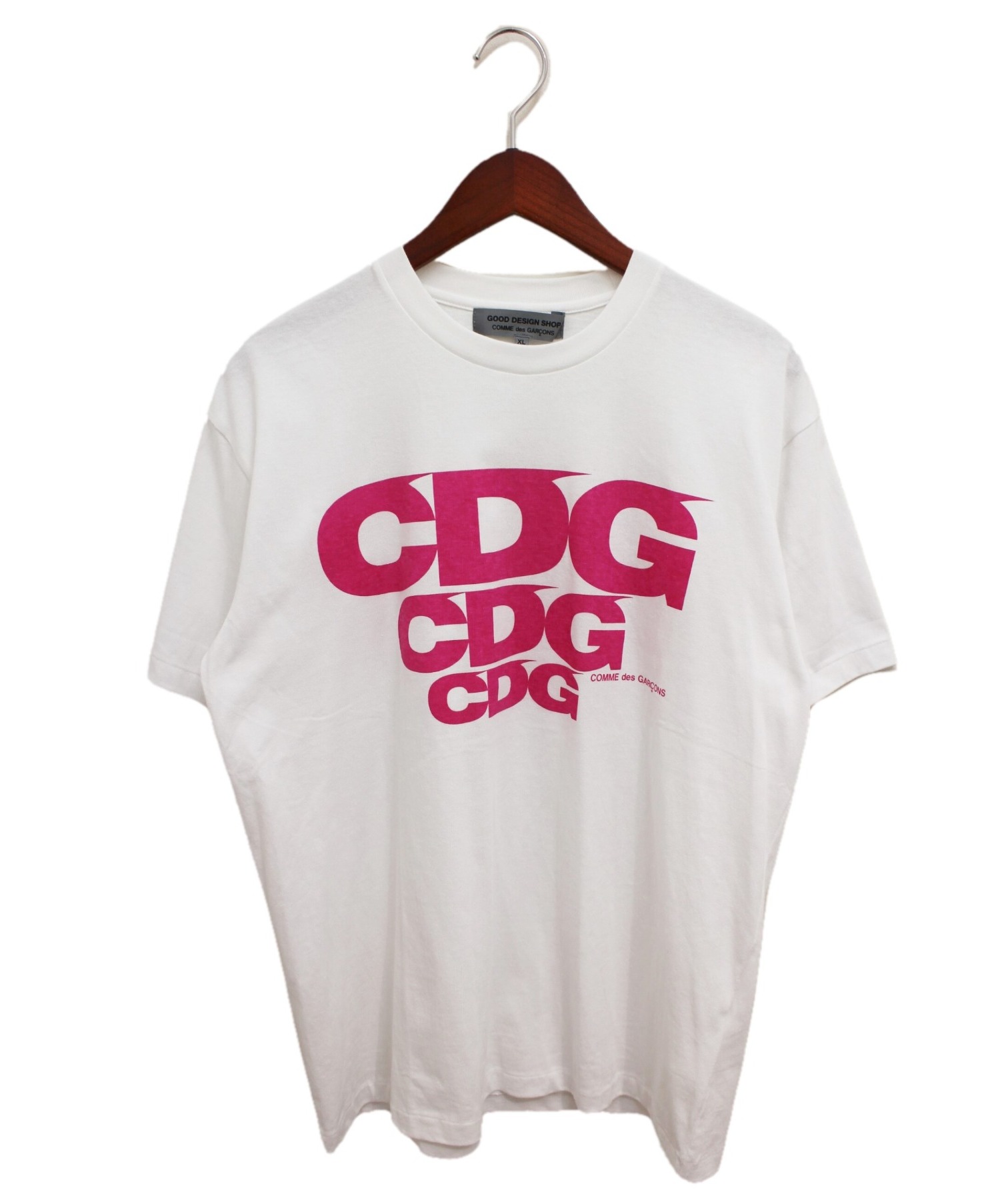 GOOD DESIGN SHOP COMME des GARCONS (グッドデザインショップ コムデギャルソン) プリントTシャツ ホワイト  サイズ:XL