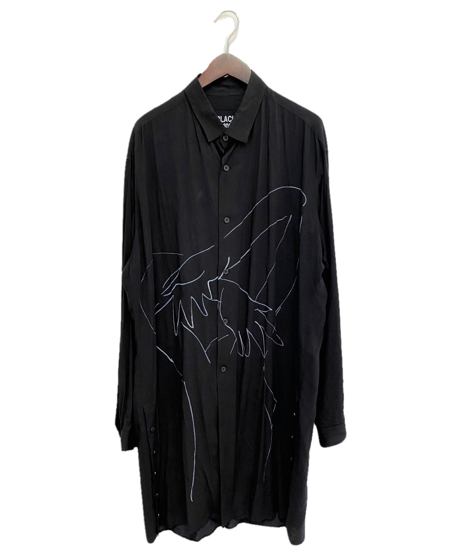 BLACK Scandal Yohji Yamamoto (ブラックスキャンダルヨウジヤマモト) ヌードプリントシャツ ブラック サイズ:4