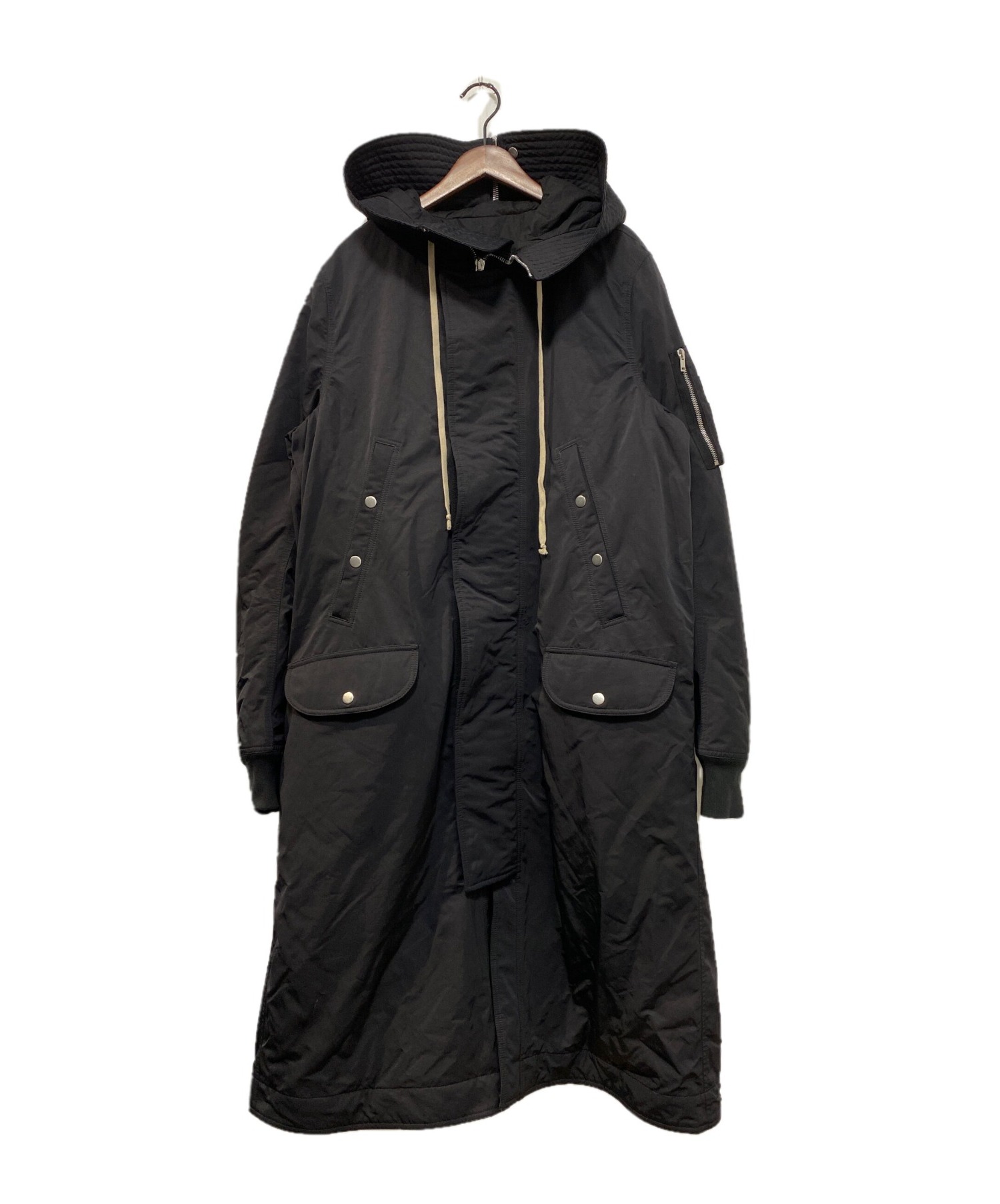 DRKSHDW (ダークシャドウ) HOODED LONG PARKA ブラック サイズ:Ｌ