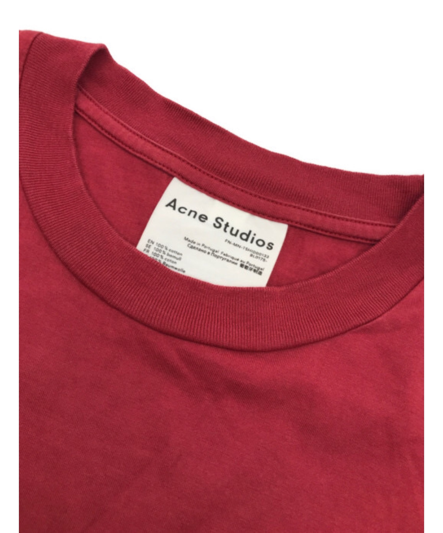 Acne studios (アクネストゥディオス) ポケットTシャツ レッド サイズ:XXS