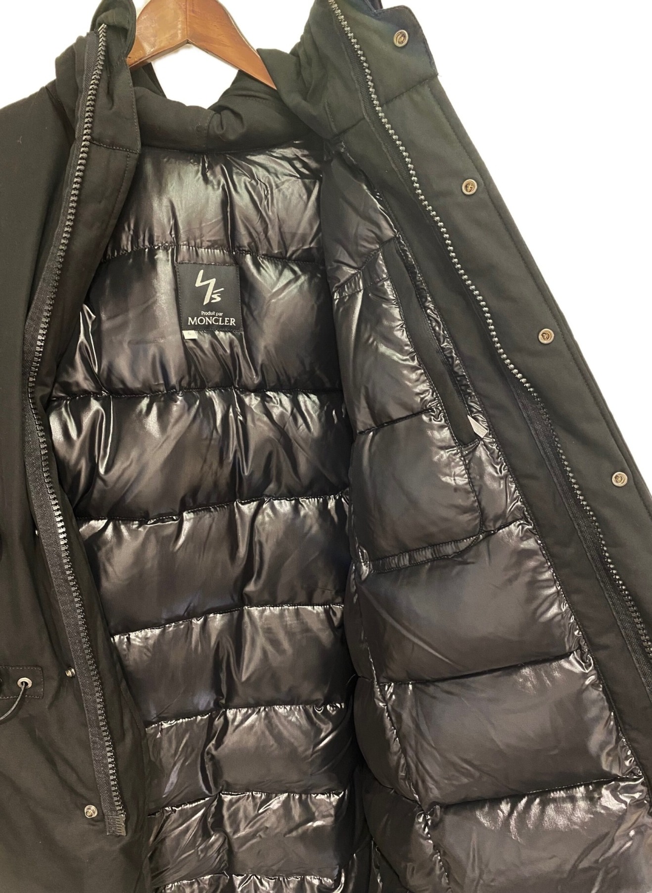 Y's×MONCLER (ワイズ × モンクレール) ダウンコート ブラック サイズ:4