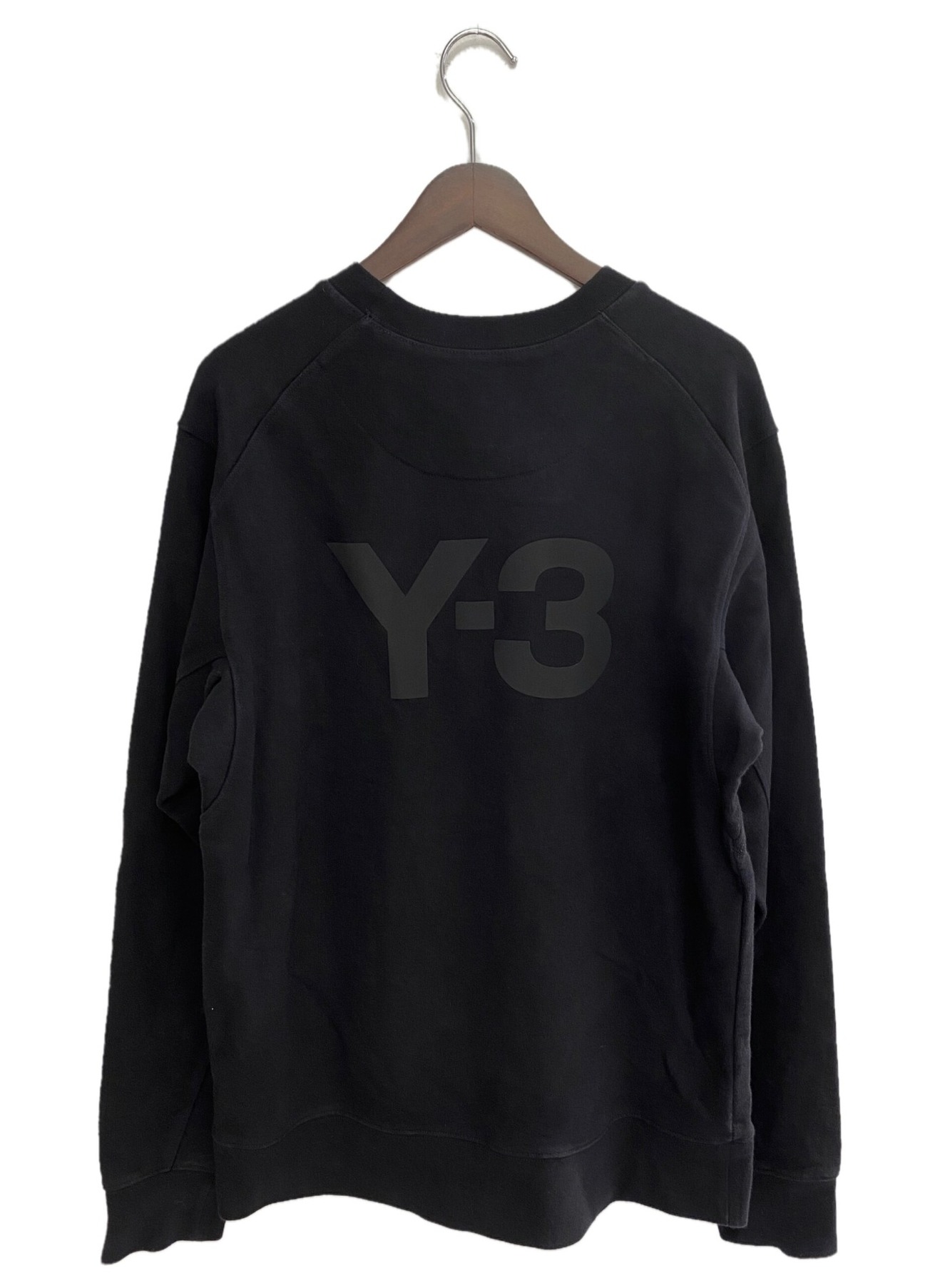 Y-3 (ワイスリー) クルーネックバックロゴスウェット ブラック サイズ:L