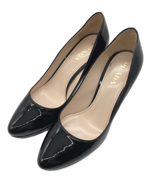 【中古・古着通販】PRADA (プラダ) エナメルパンプス ブラック