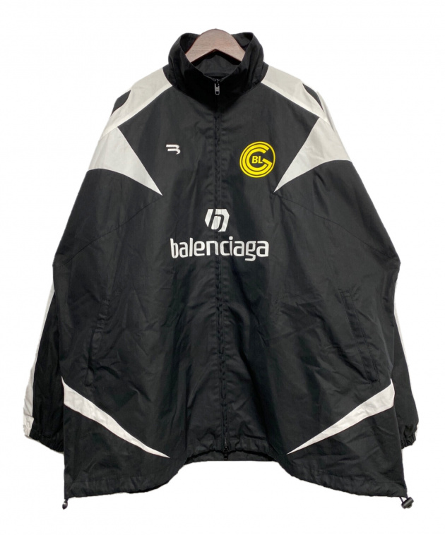 BALENCIAGA (バレンシアガ) FOOTBALL NYLON WINDBREAKER ブラック サイズ:44