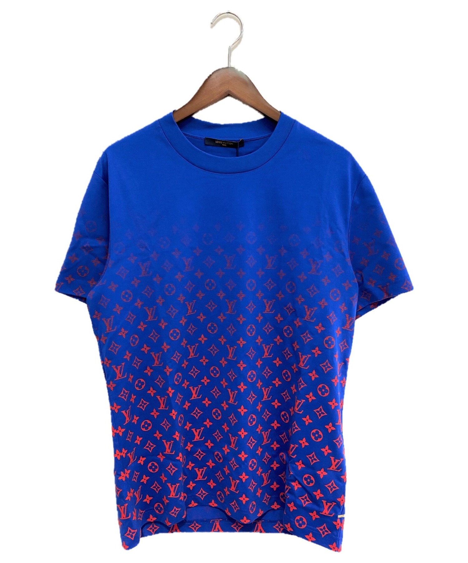 LOUIS VUITTON (ルイ ヴィトン) 21SS LVSEモノグラムグラディエントTシャツ ブルー サイズ:M