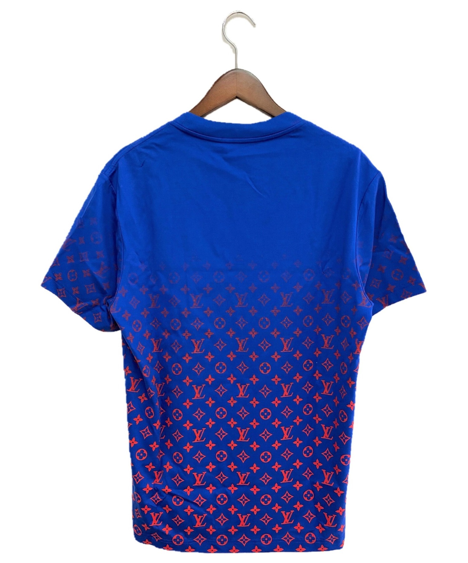 LOUIS VUITTON (ルイ ヴィトン) 21SS LVSEモノグラムグラディエントTシャツ ブルー サイズ:M