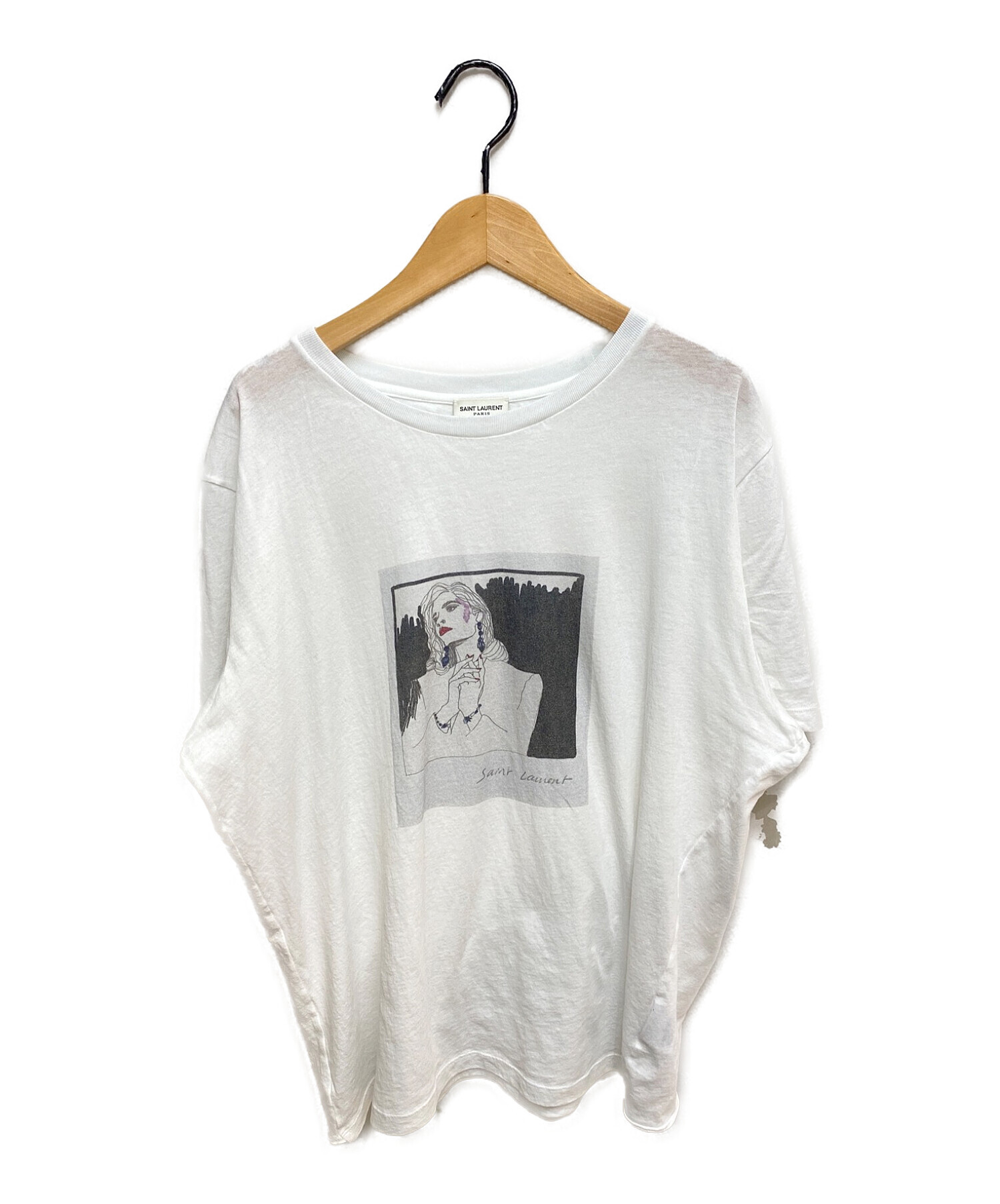 Saint Laurent Paris (サンローランパリ) Svetlana Polaroid TEE ホワイト サイズ:L