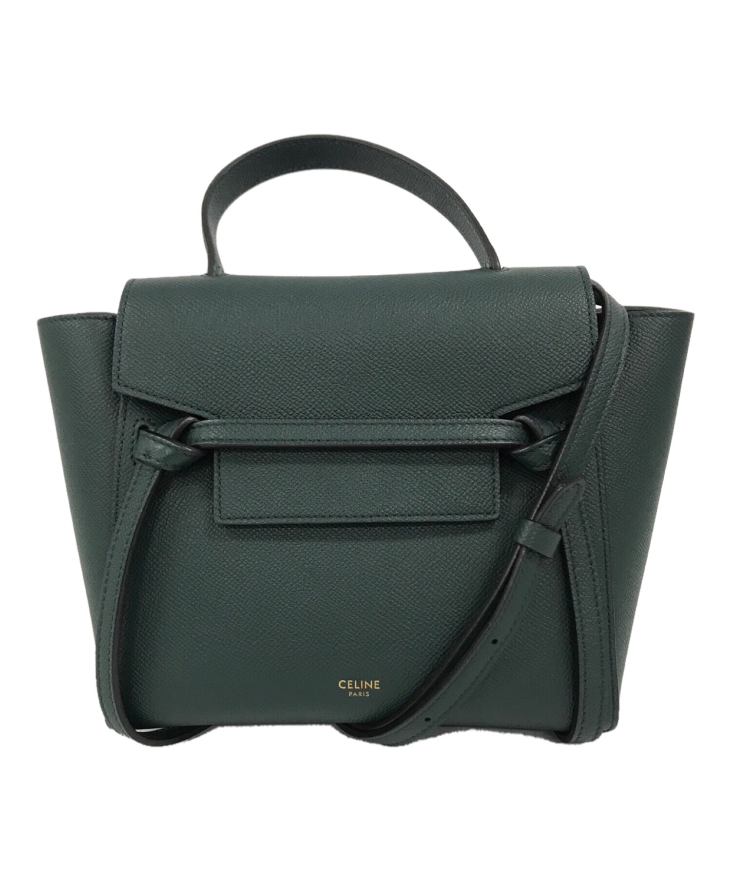 中古・古着通販】CELINE (セリーヌ) ベルトバッグ ナノ モスグリーン