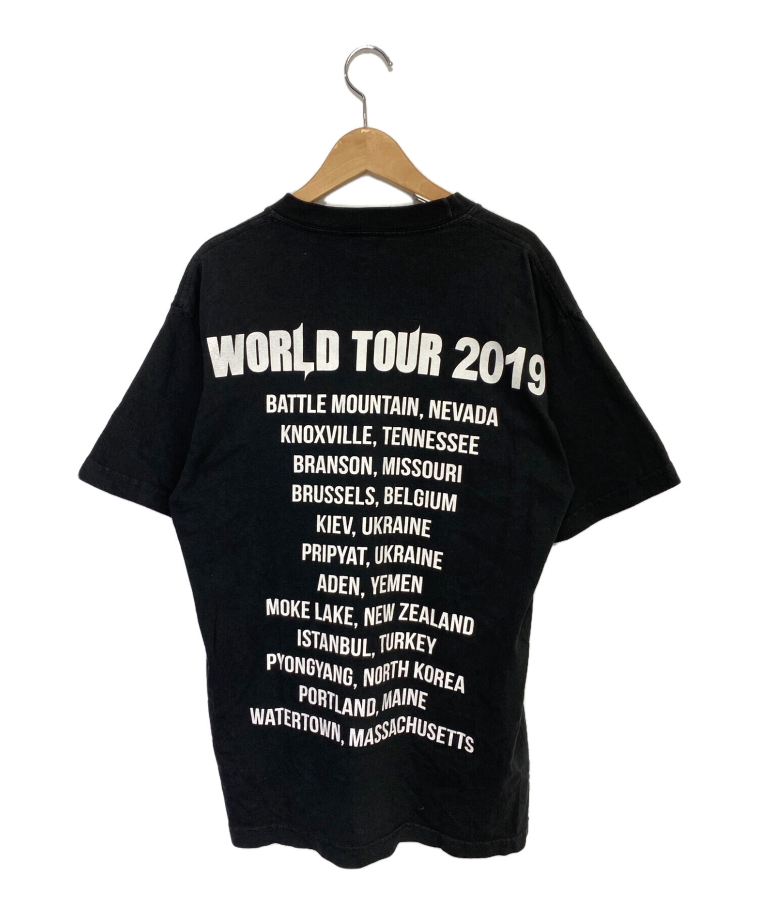 Warren Lotas (ウォーレンロータス) World Tour print T-shirt ブラック サイズ:M