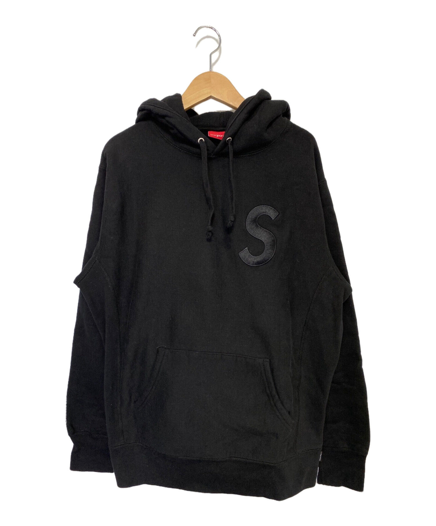 SUPREME (シュプリーム) Tonal S Logo Hooded Sweatshirt ブラック サイズ:Ｍ