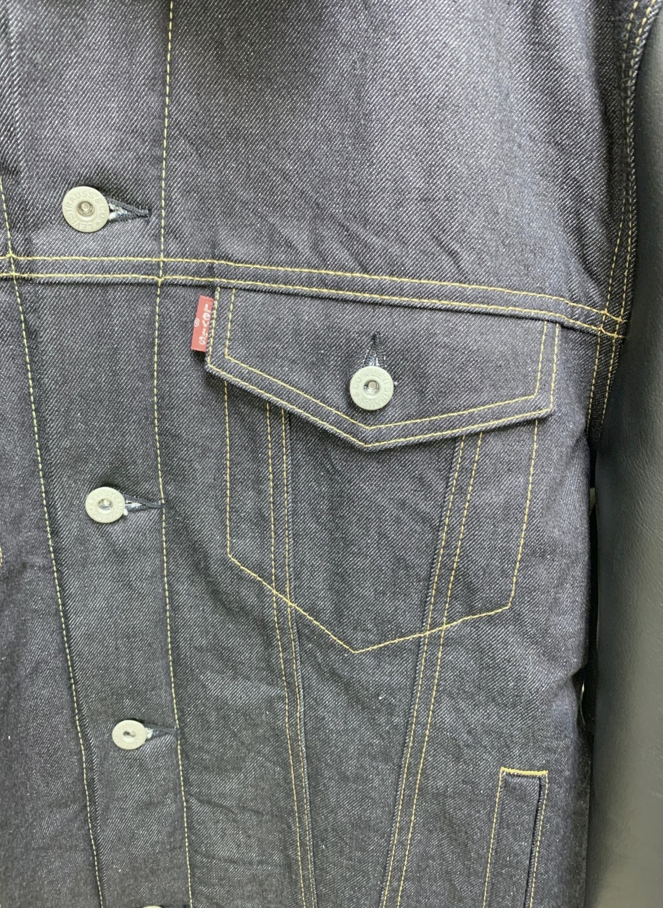 eYe JUNYA WATANABE COMME des GARCONS MAN (アイ ジュンヤ ワタナベ コム デ ギャルソン マン) 21AW  綿デニム×牛革 Levi's Wネームジャケット インディゴ サイズ:M