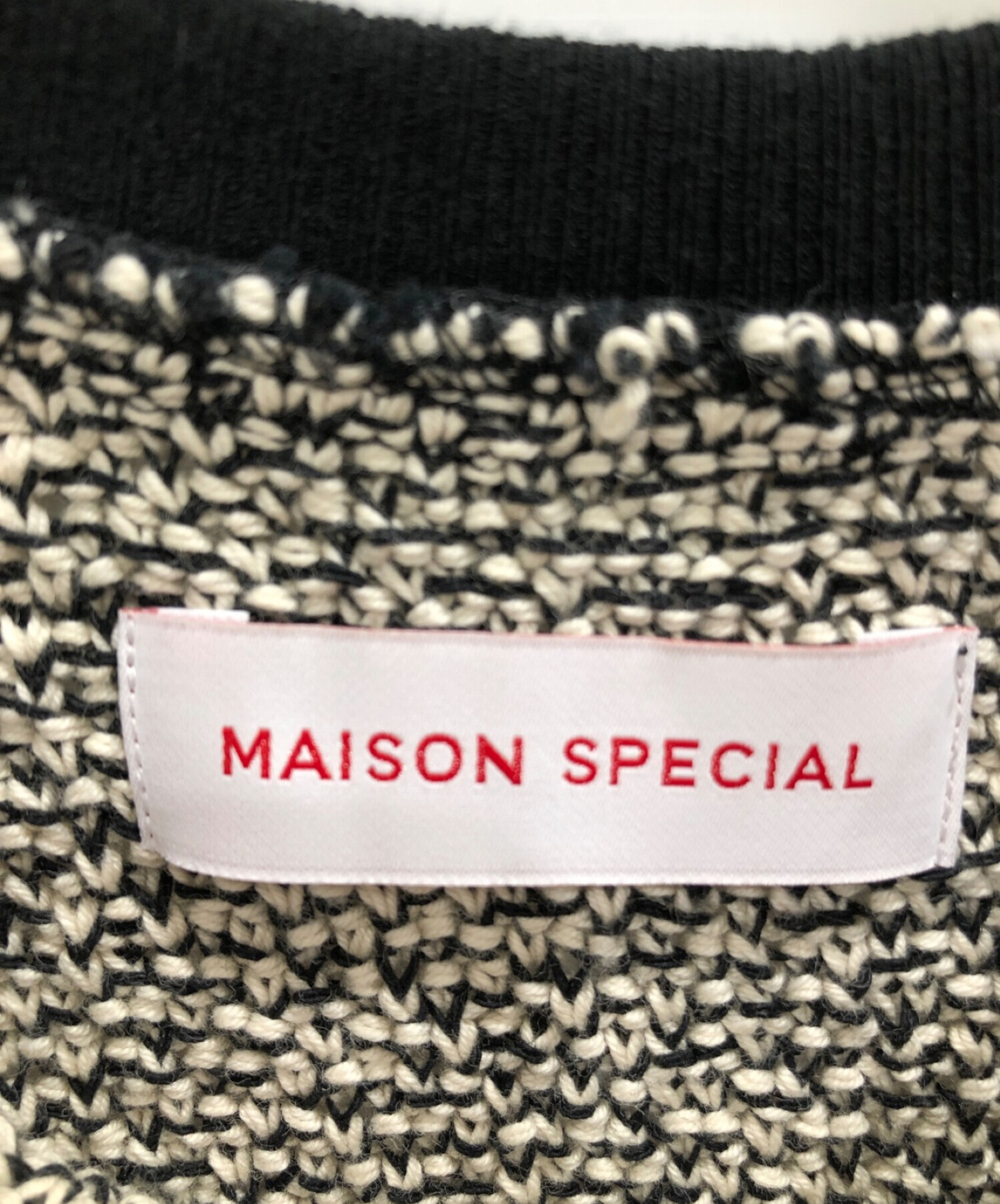 MAISON SPECIAL (メゾンスペシャル) ツイードアシメジレ ブラック サイズ:M