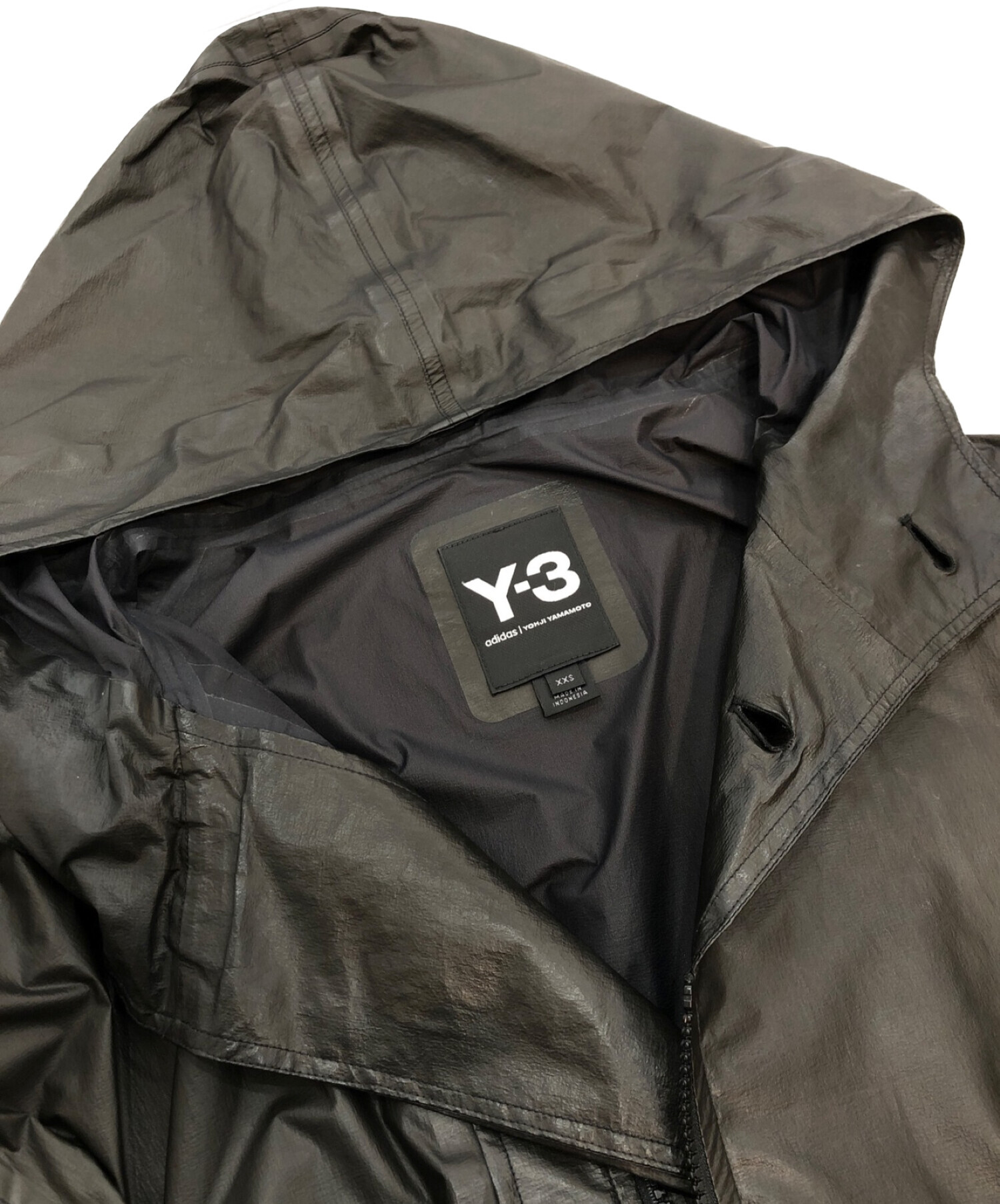 Y-3 (ワイスリー) GORE-TEX ゴアテックス フーディー ロングコート ブラック サイズ:XXS