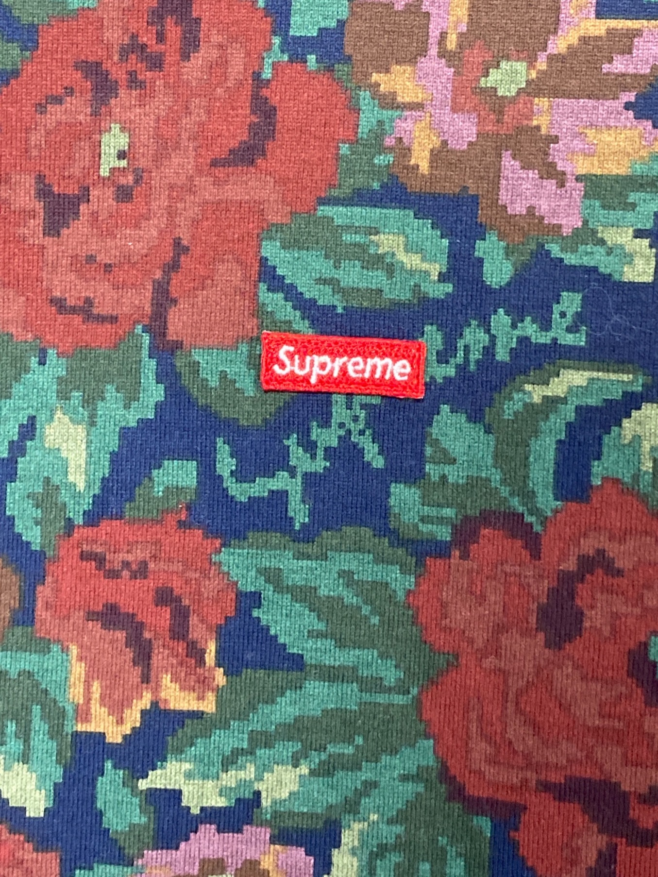 SUPREME (シュプリーム) Small Box Logo Tee Digi Floral ネイビー×レッド サイズ:L