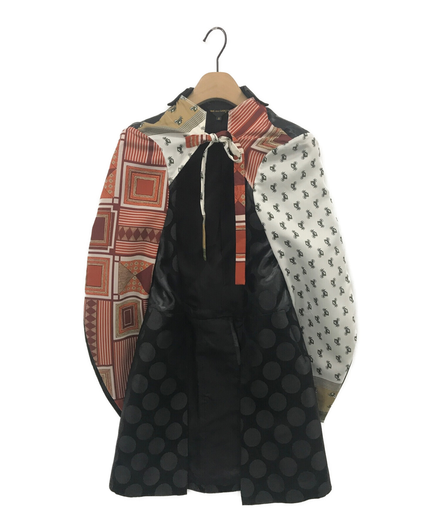 COMME des GARCONS (コムデギャルソン) スカーフドッキングジャケット ブラック サイズ:S