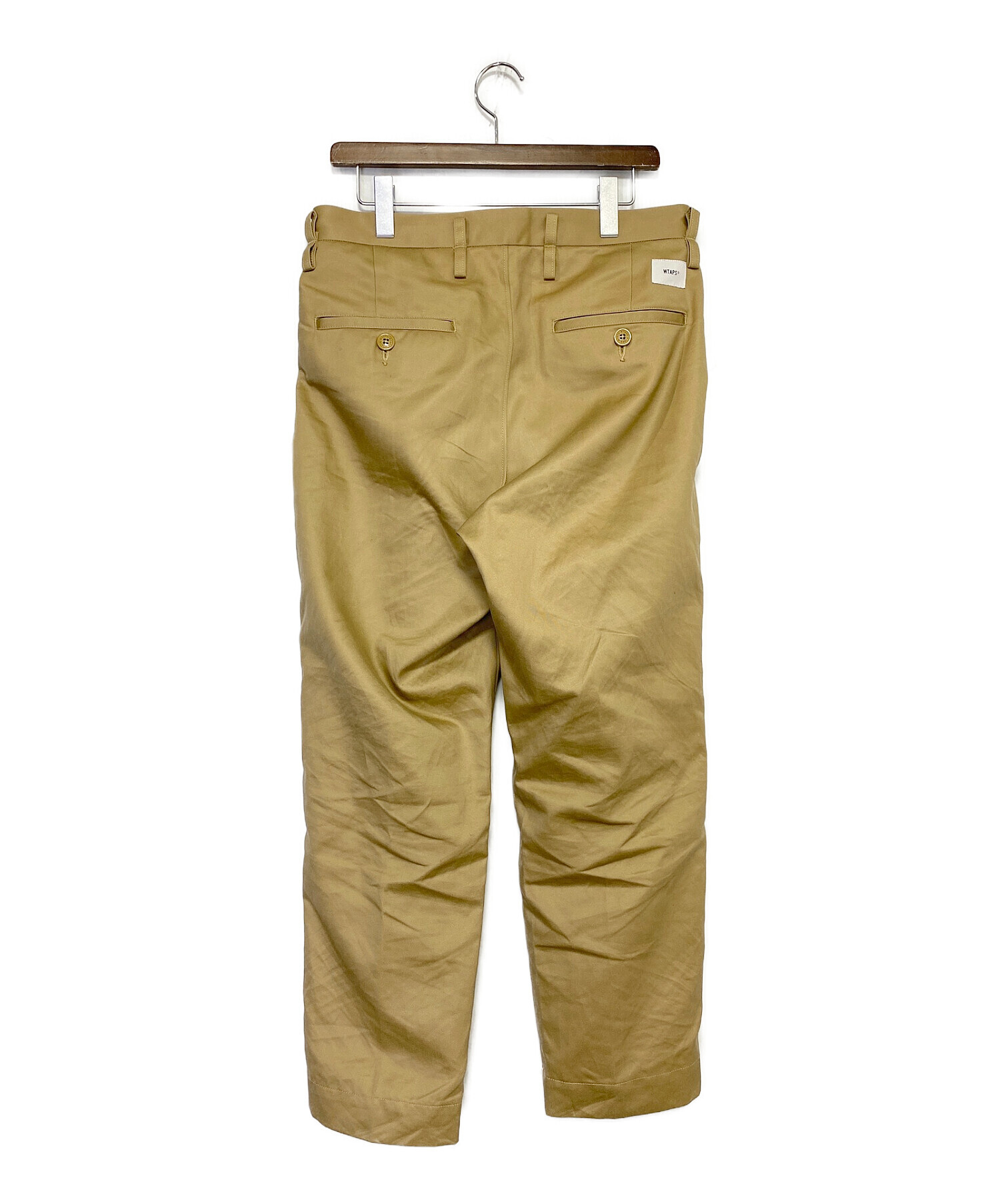 中古・古着通販】WTAPS (ダブルタップス) TUCK 02 TROUSERS ベージュ ...