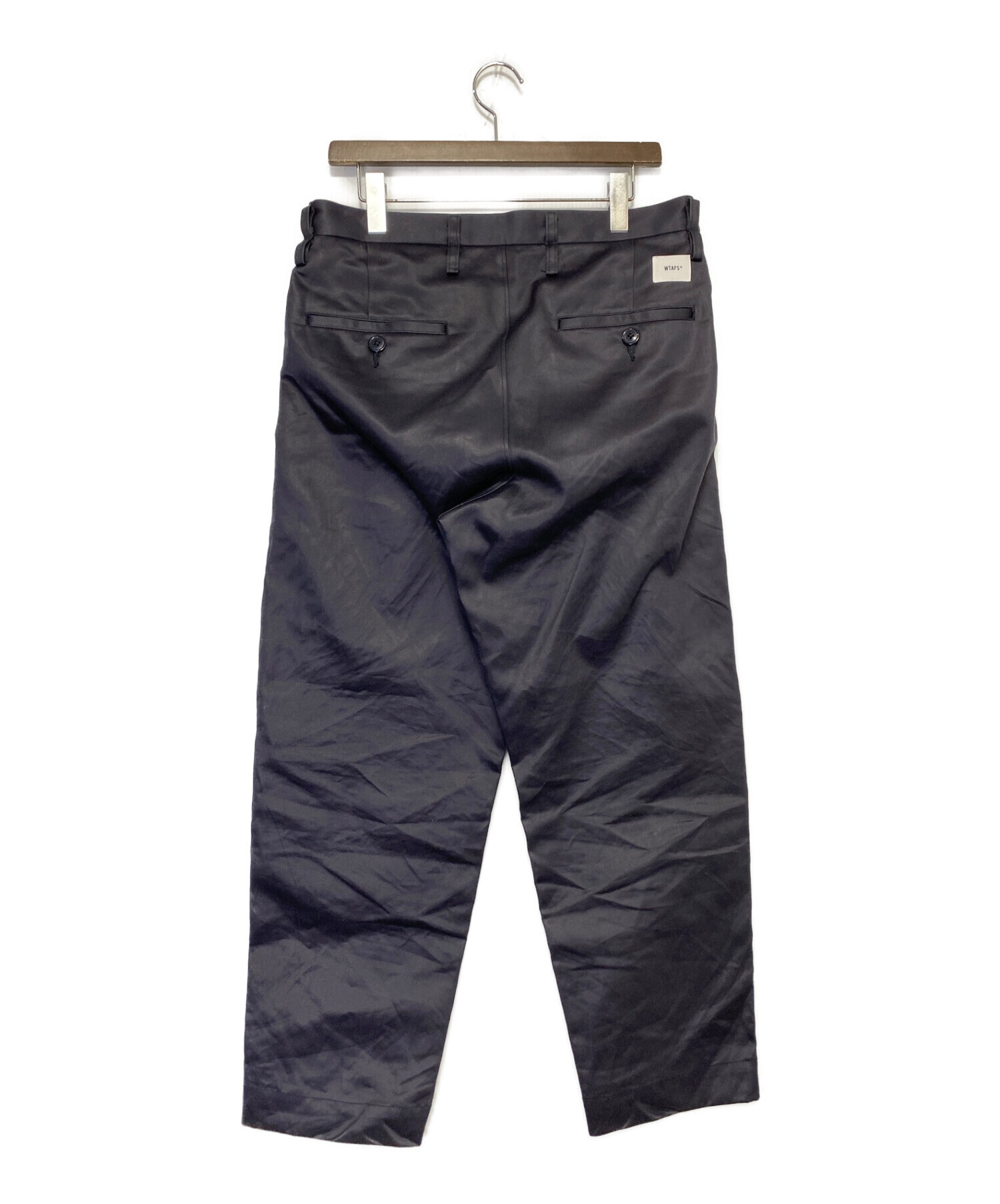 WTAPS (ダブルタップス) TUCK 02 TROUSERS ネイビー サイズ:SIZE X 02