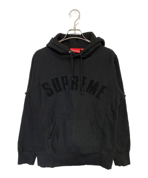 【中古・古着通販】SUPREME (シュプリーム) 17SS Chenille Arc Logo Hooded ブラック サイズ:S｜ブランド・古着通販  トレファク公式【TREFAC FASHION】スマホサイト