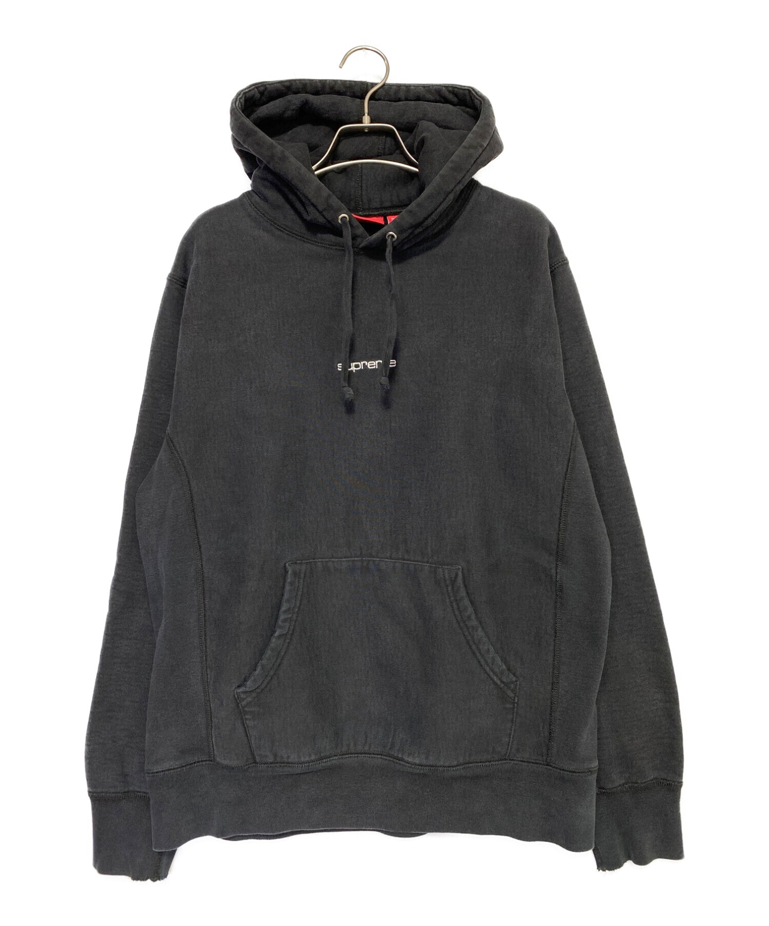 SUPREME (シュプリーム) Compact Logo Hooded Sweatshirt ブラック サイズ:M