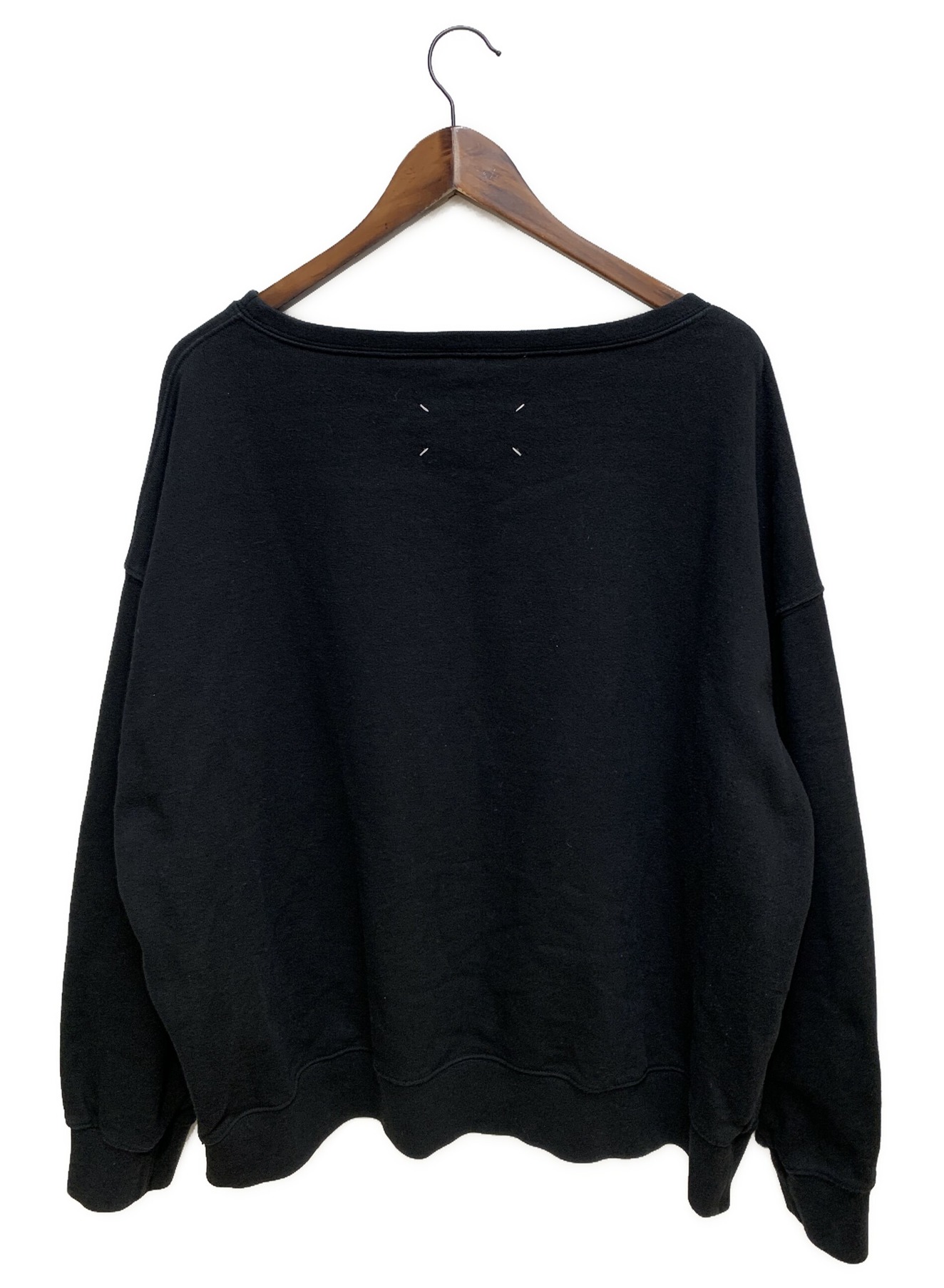 Maison Margiela (メゾンマルジェラ) オーバーサイズスウェットシャツ ブラック サイズ:48