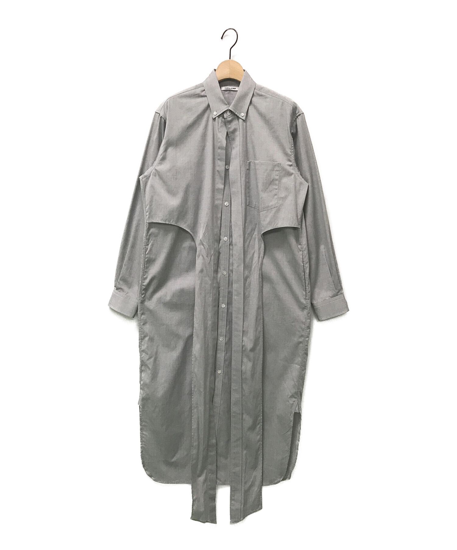 FUMIKA UCHIDA (フミカウチダ) ロングシャツ グレー サイズ:34