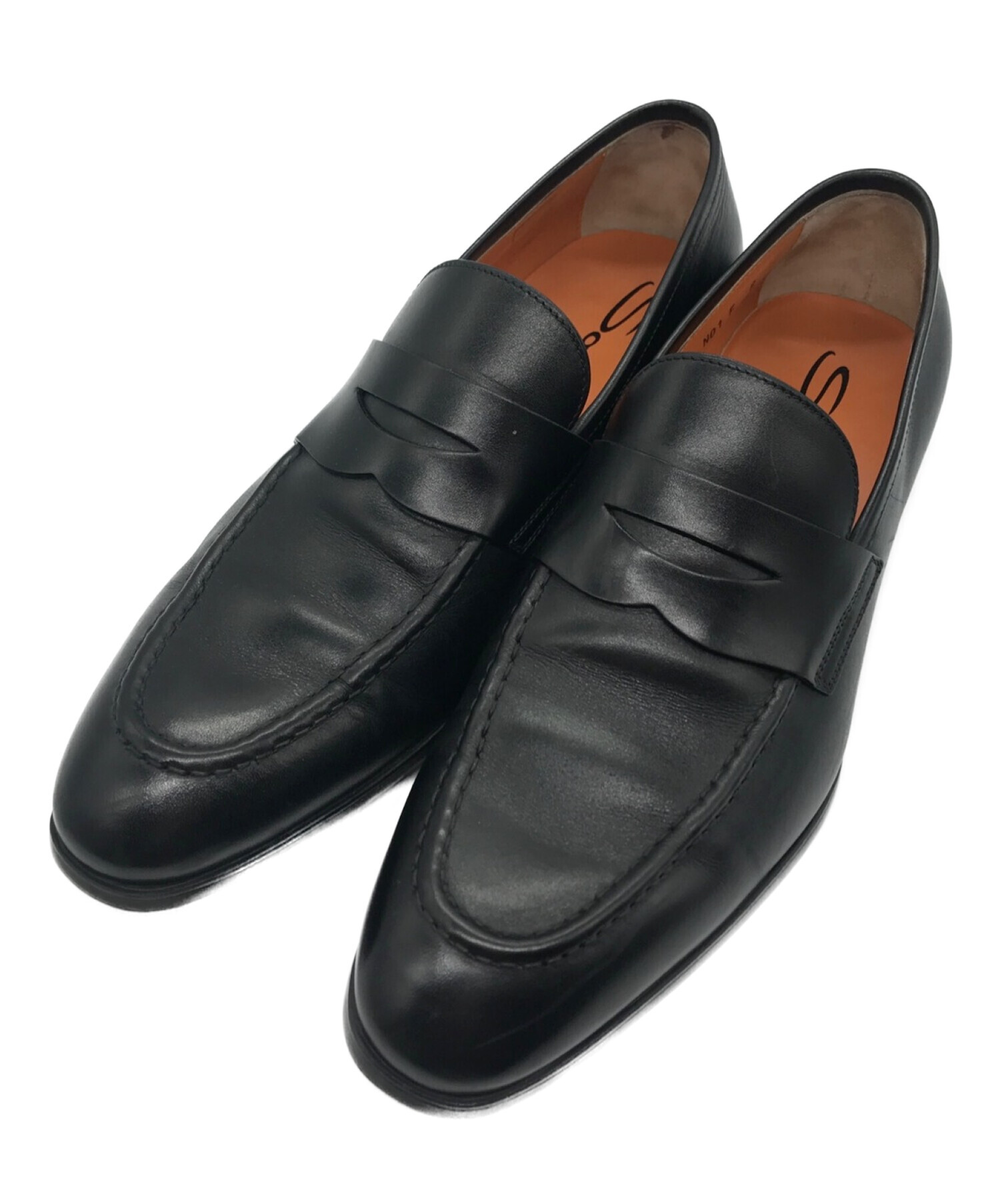 Santoni (サントーニ) コインローファー ブラック サイズ:6