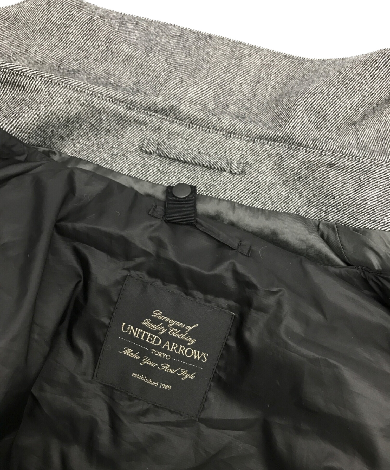 UNITED ARROWS TOKYO (ユナイテッドアローズトウキョウ) インナーダウン3WAYステンカラーコート グレー サイズ:46