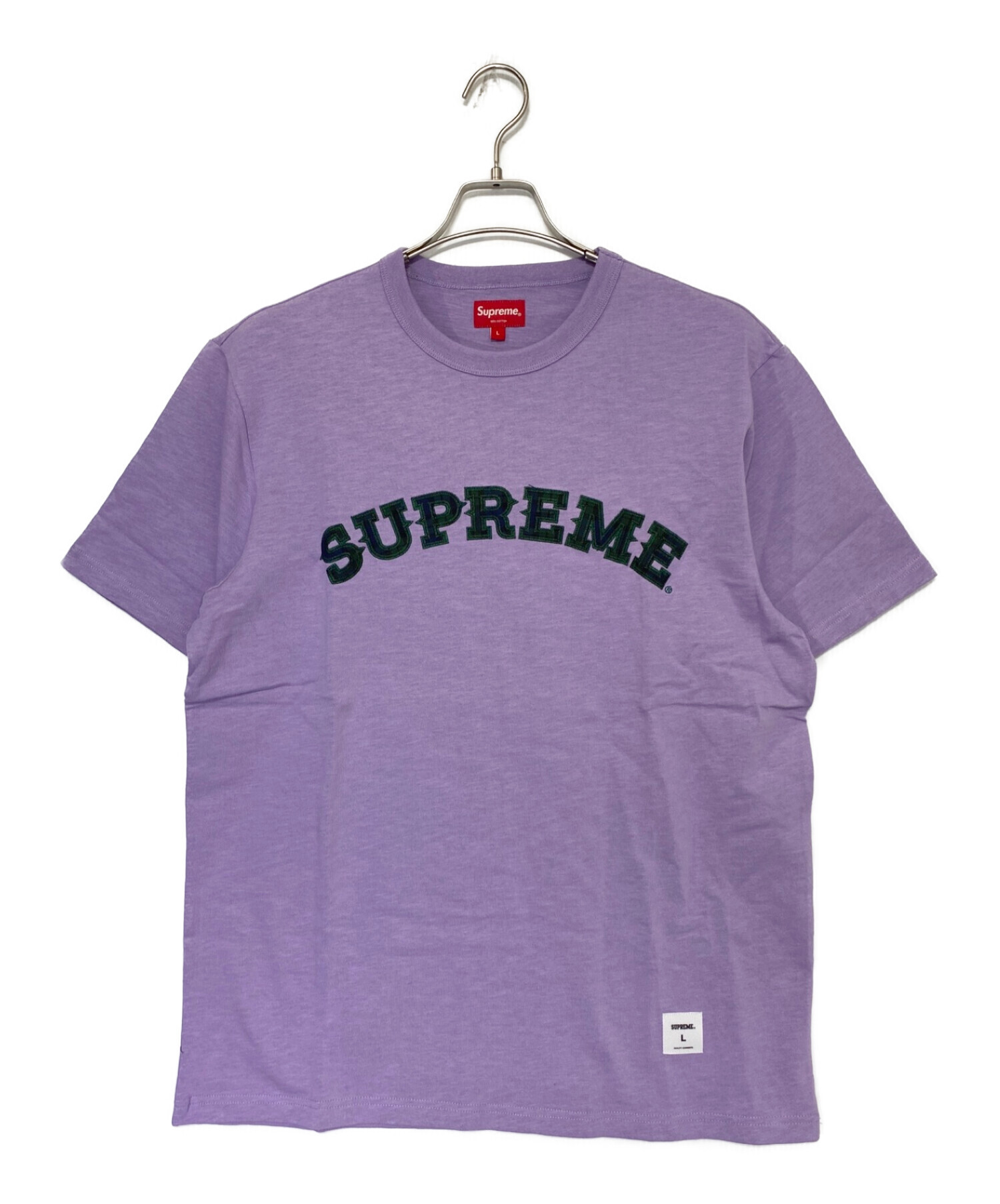 SUPREME (シュプリーム) Plaid Applique S/S Top バイオレット サイズ:L