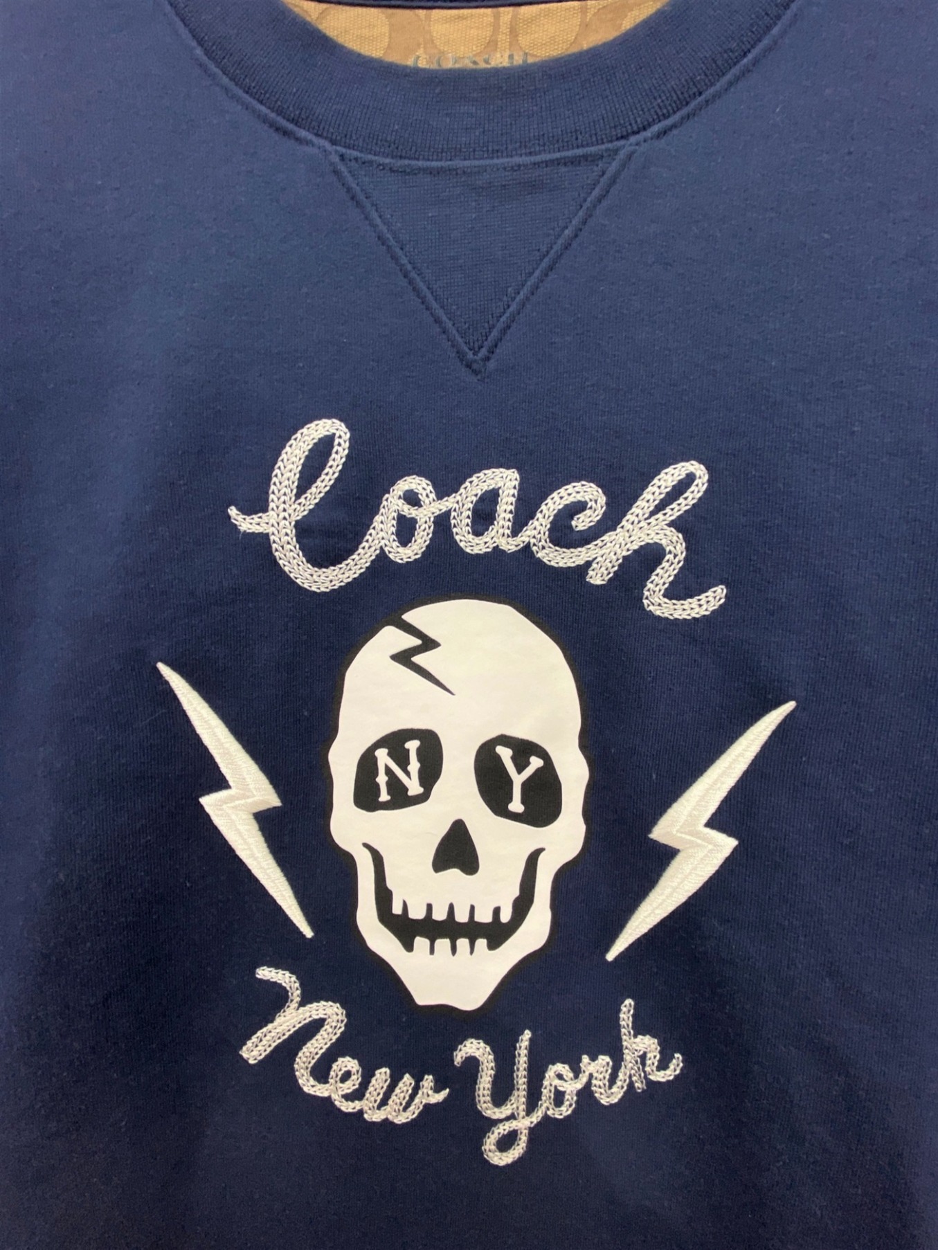 COACH (コーチ) スカルスウェット ネイビー サイズ:S