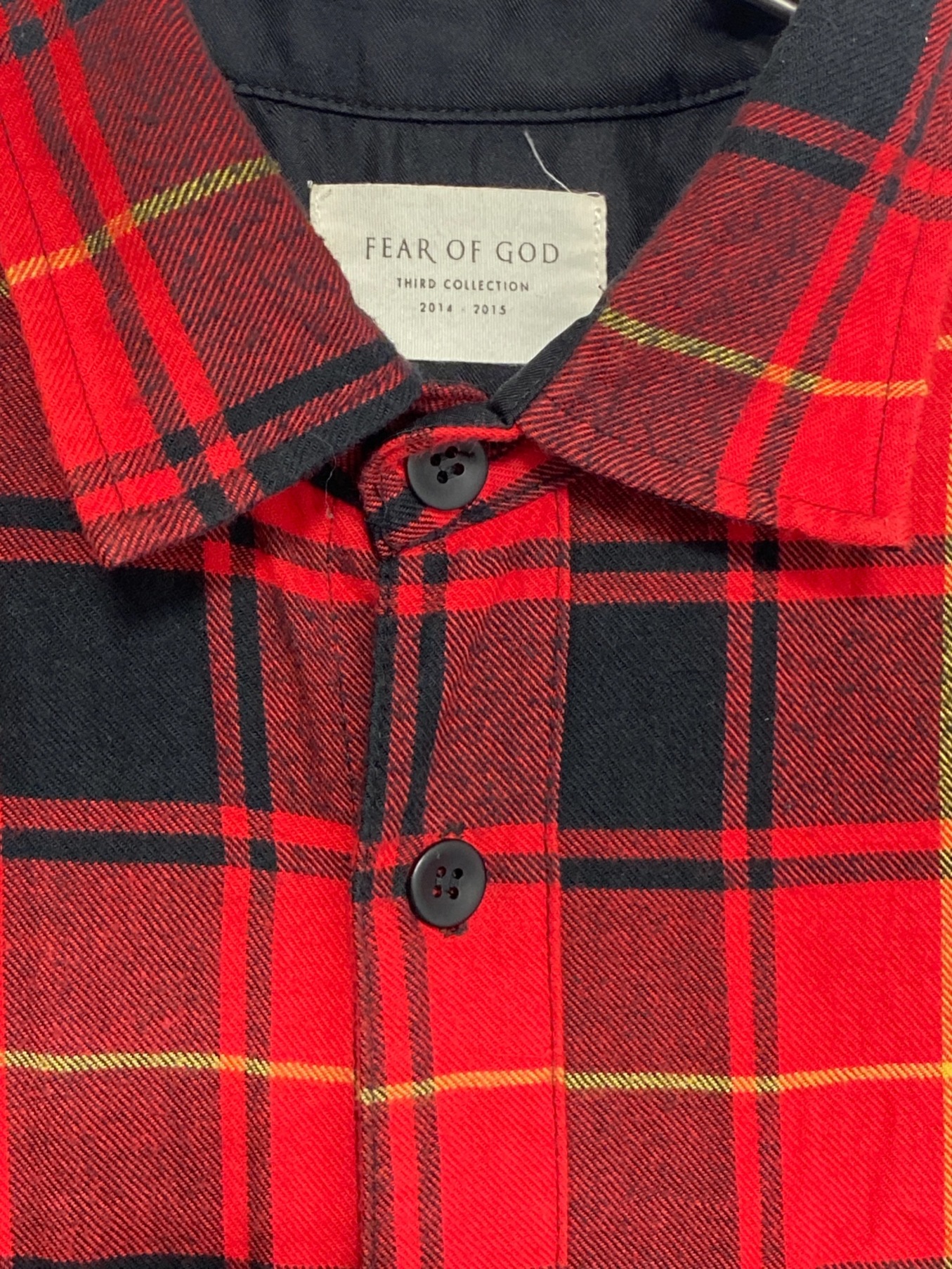 Fear Of God (フィア・オブ・ゴッド) バックジップネルシャツ レッド サイズ:不明