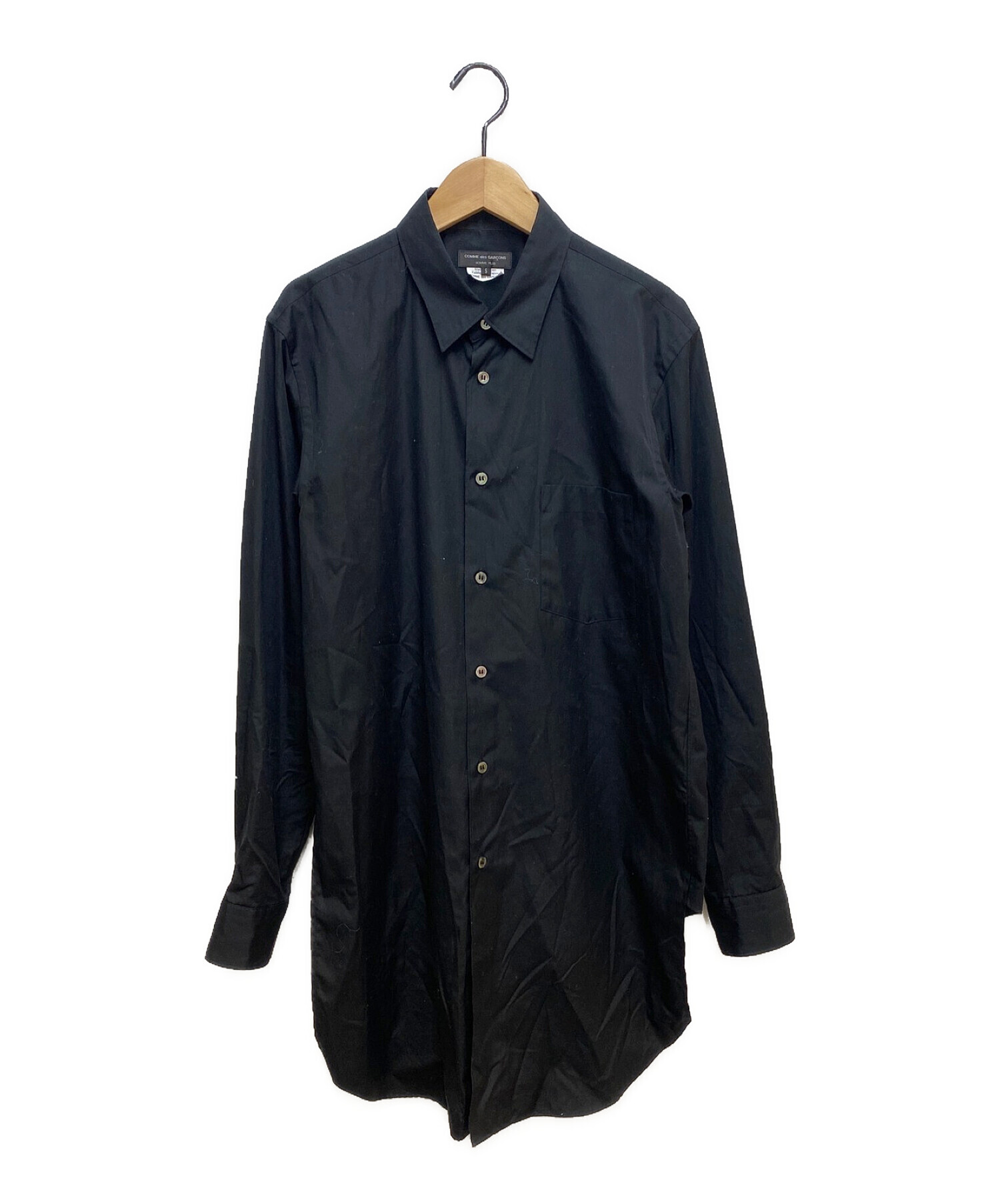 COMME des GARCONS HOMME PLUS (コムデギャルソンオムプリュス)) レイヤードデザインシャツ ブラック サイズ:S