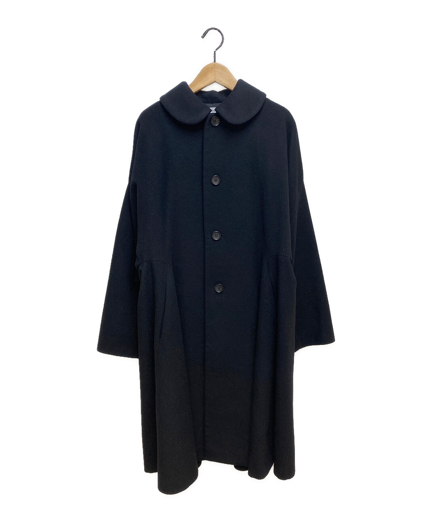 中古・古着通販】COMME des GARCONS COMME des GARCONS (コムデギャルソン コムデギャルソン) 丸襟ウールビッグコート  AD2014 ブラック サイズ:S｜ブランド・古着通販 トレファク公式【TREFAC FASHION】スマホサイト