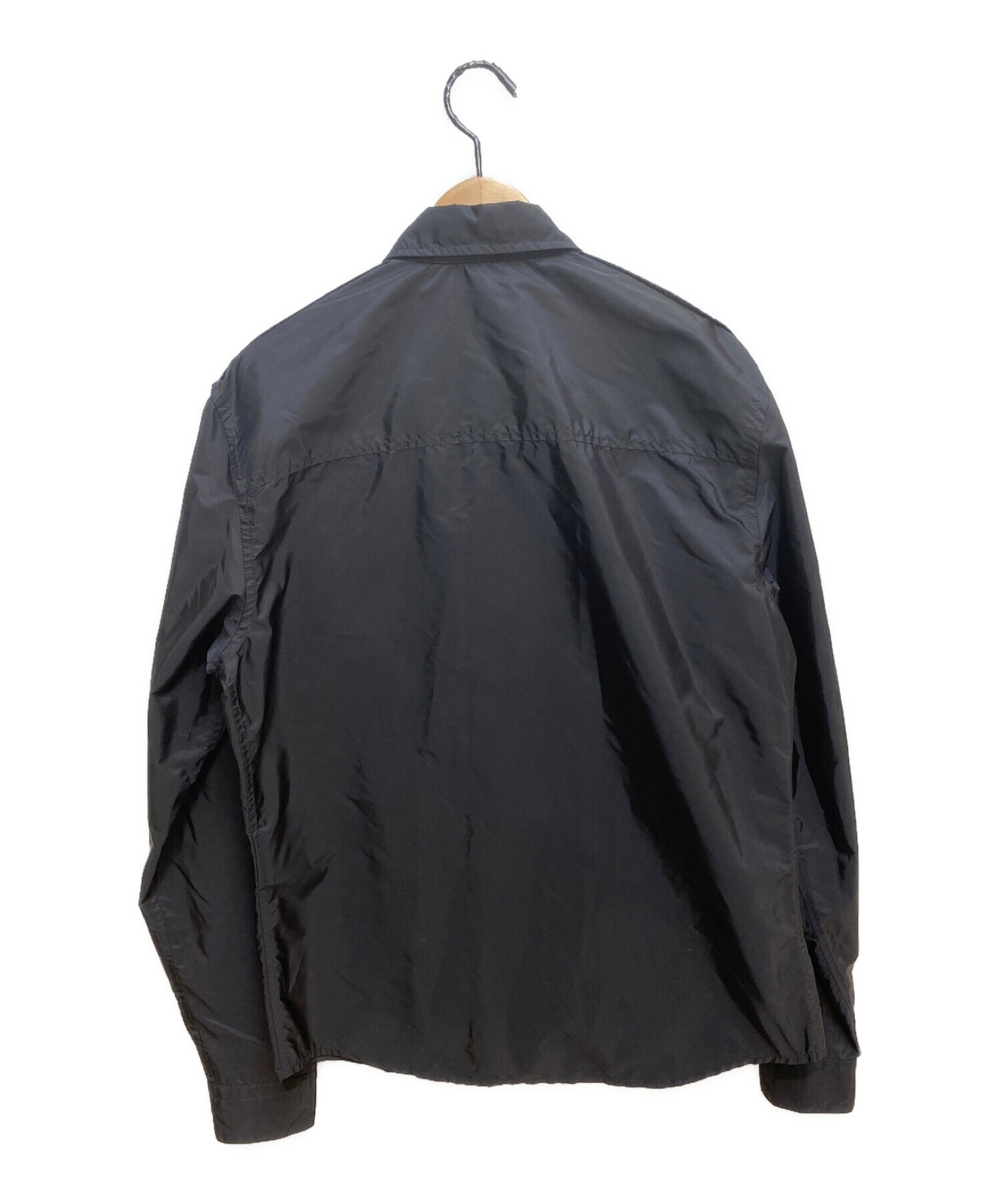 PRADA (プラダ) ジップアップナイロンシャツ ブラック サイズ:S