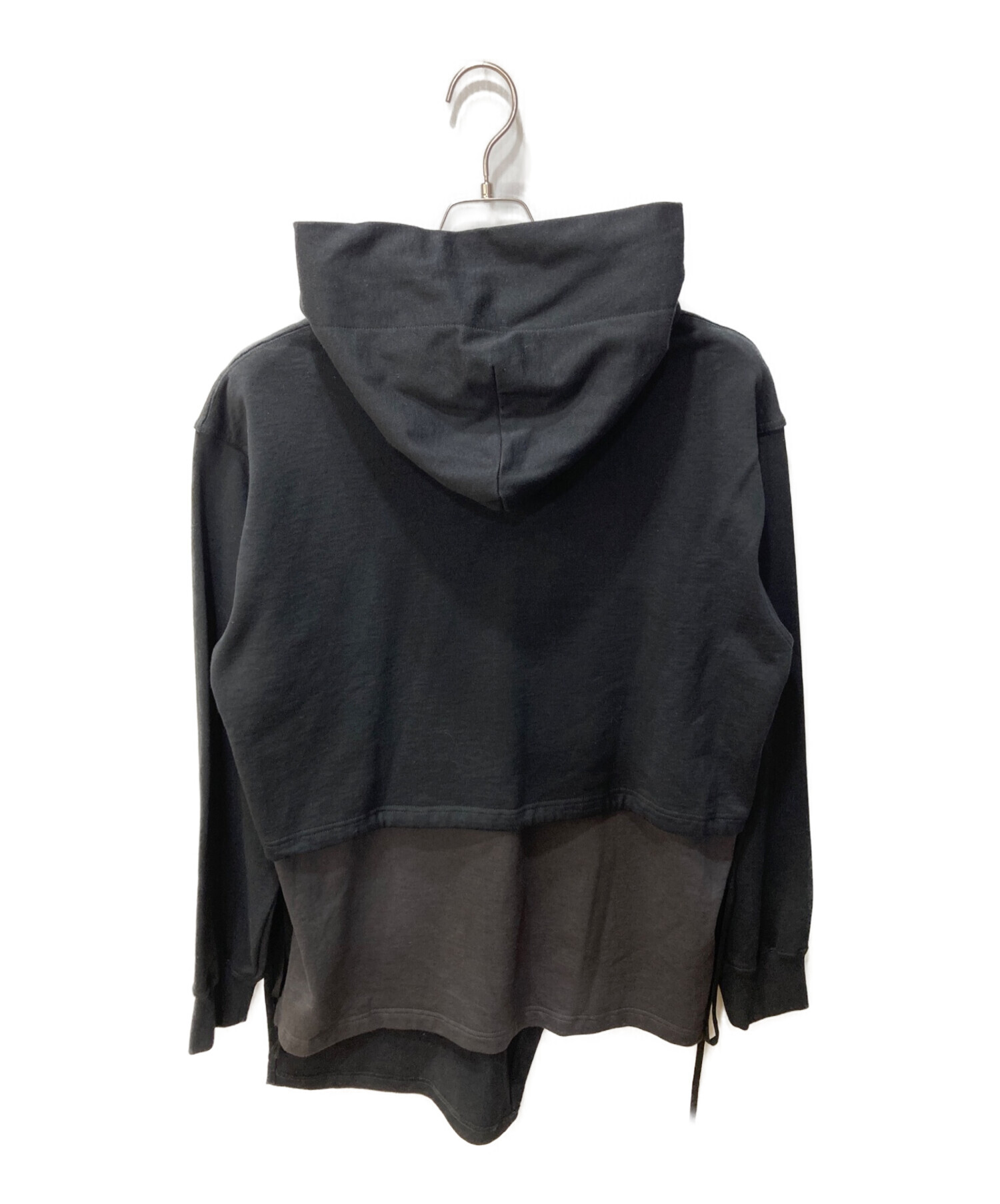 ANEI (アーネイ) OVERLAY HOODIE 2-TONE ブラック×ベージュ サイズ:2 未使用品