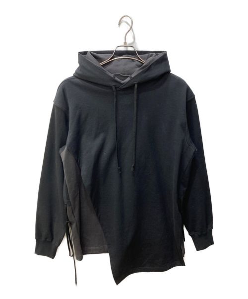 中古・古着通販】ANEI (アーネイ) OVERLAY HOODIE 2-TONE ブラック