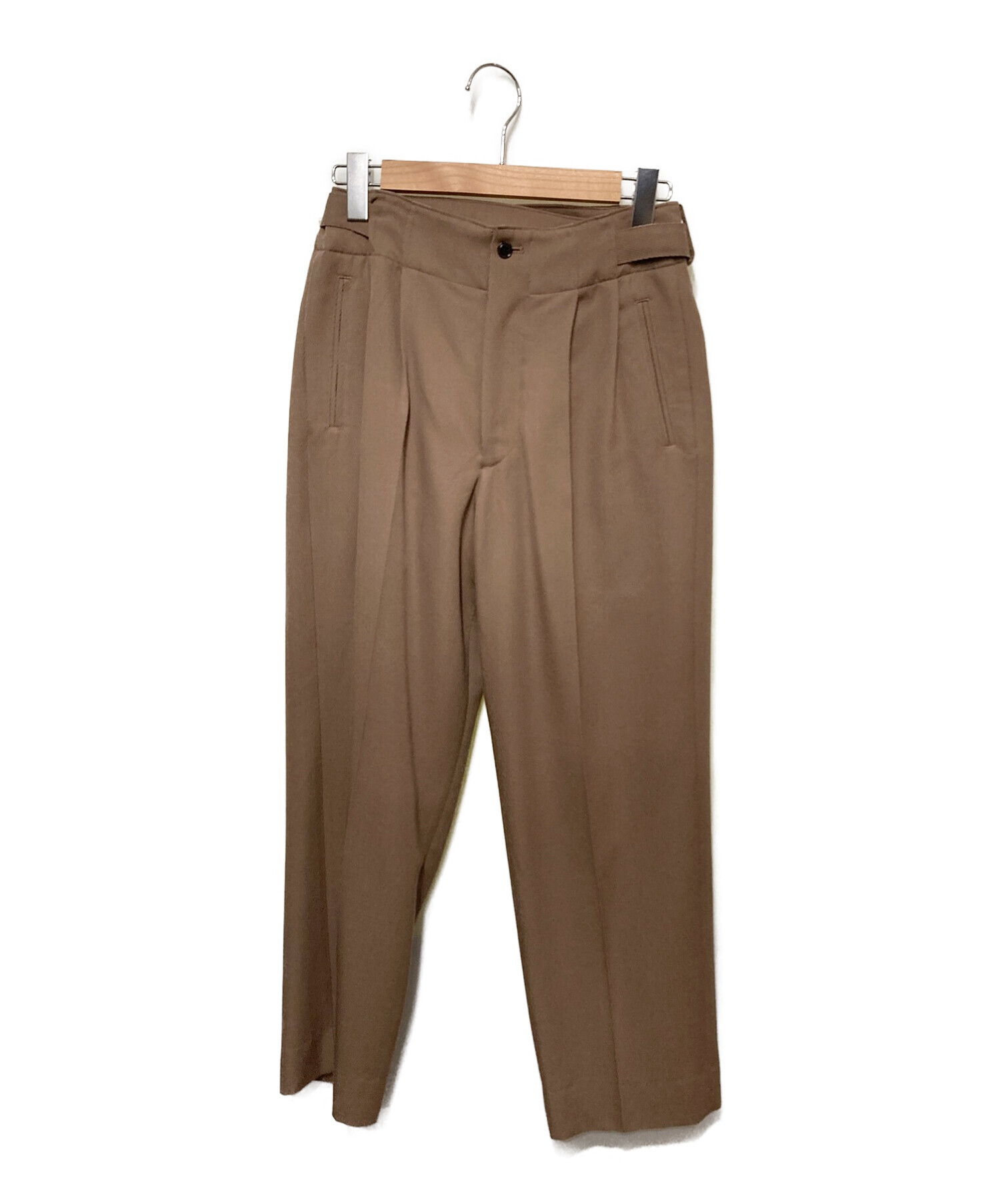 YOKE (ヨーク) 2TUCK WIDE GURKHA TROUSERS/2タックワイドグルカトラウザーズ ダスティトープ サイズ:1 未使用品