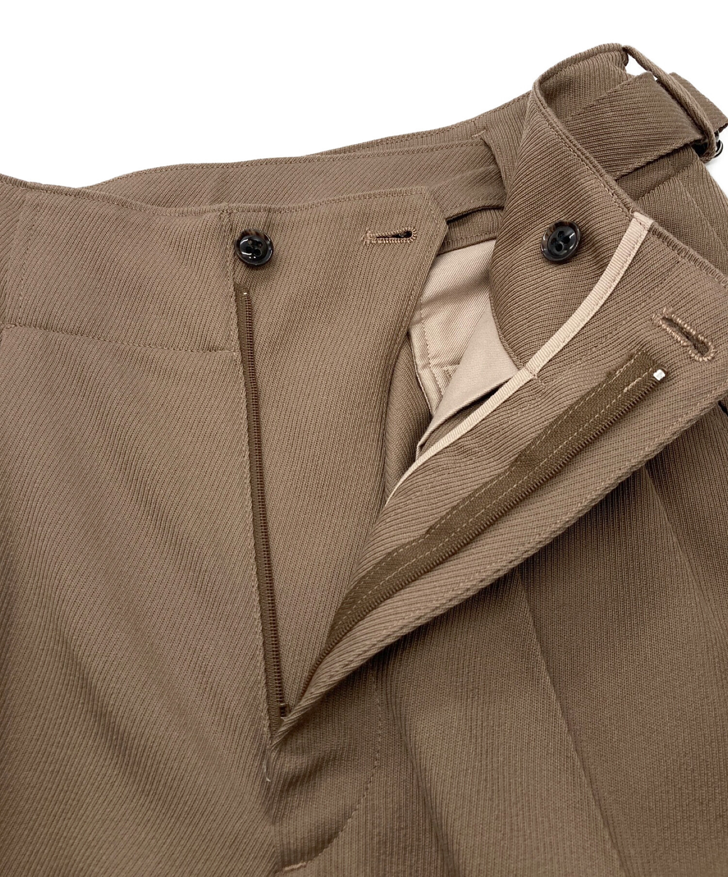 YOKE (ヨーク) 2TUCK WIDE GURKHA TROUSERS/2タックワイドグルカトラウザーズ ダスティトープ サイズ:1 未使用品