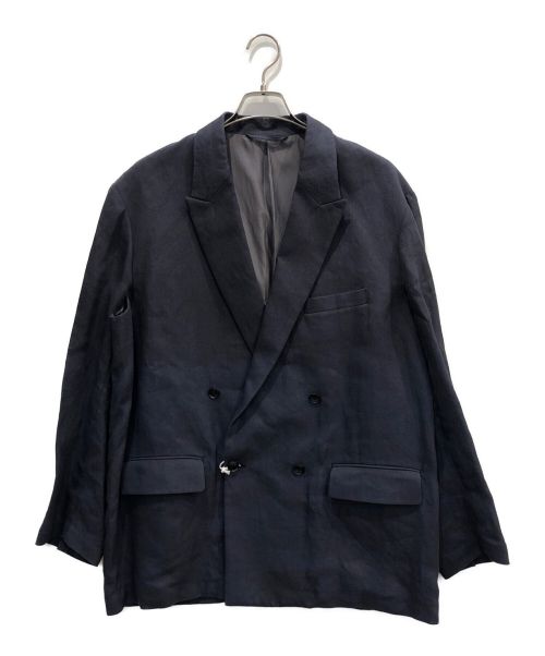 【中古・古着通販】YOKE (ヨーク) PAPER KERSEY SIDE OPEN DOUBLE-BREASTED JACKET ネイビー サイズ:3｜ブランド・古着通販  トレファク公式【TREFAC FASHION】スマホサイト