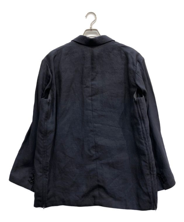 中古・古着通販】YOKE (ヨーク) PAPER KERSEY SIDE OPEN DOUBLE-BREASTED JACKET ネイビー  サイズ:3｜ブランド・古着通販 トレファク公式【TREFAC FASHION】スマホサイト