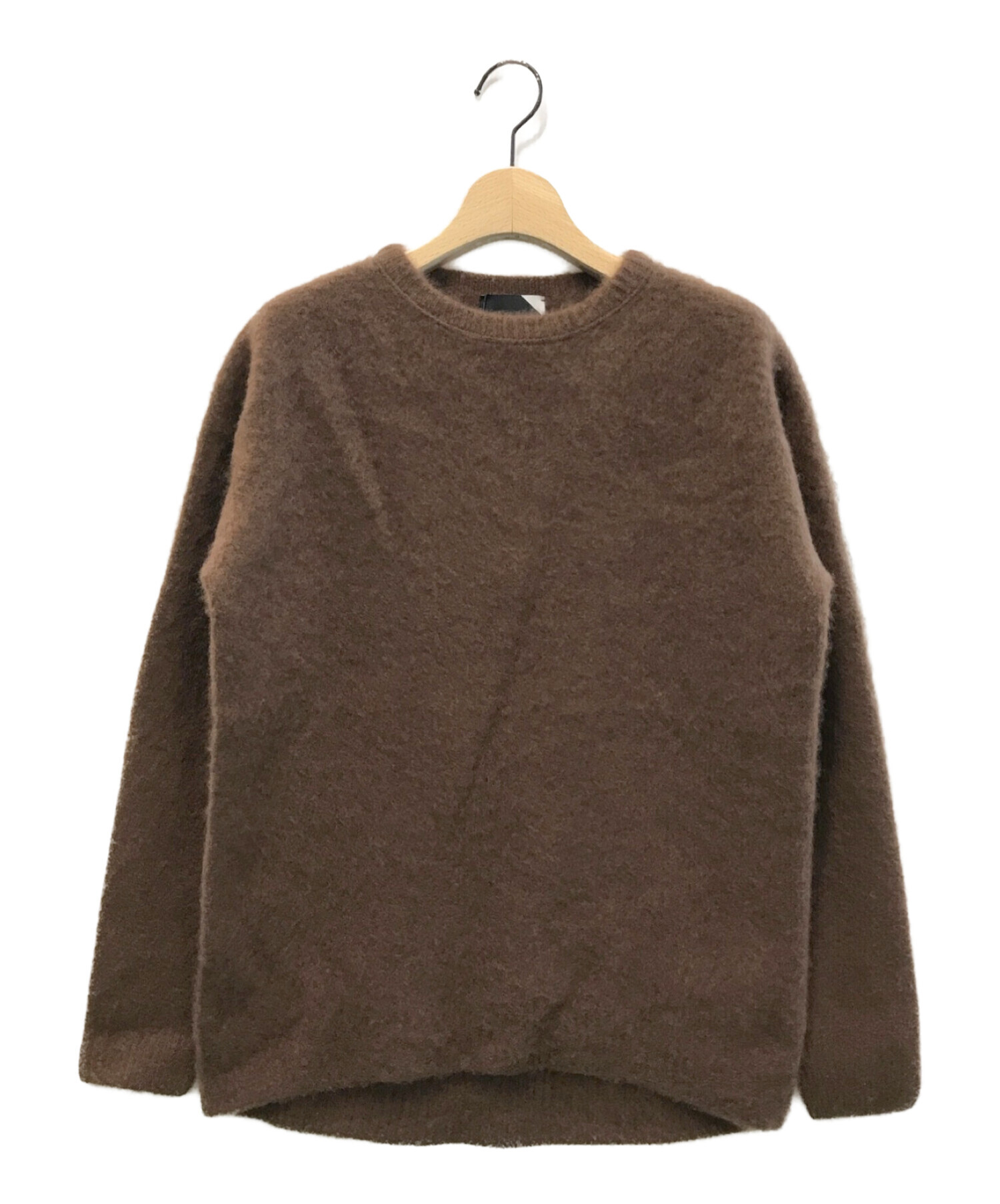 ATON (エイトン) FUR CASHMERE CREWNECK SWEATER ブラウン サイズ:2 未使用品